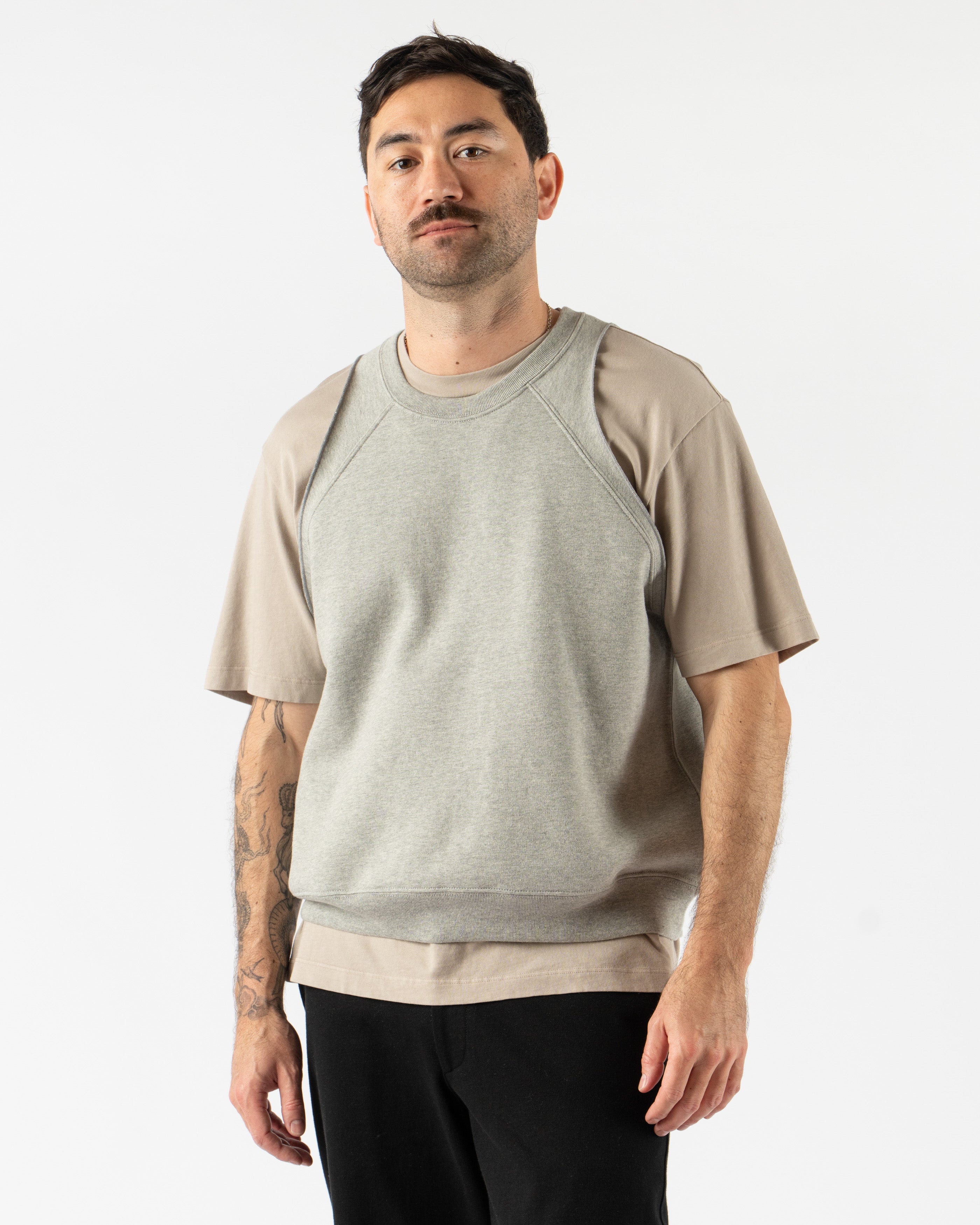 Lady White Co. LW602 Cut Off Raglan Sweatshirt in Heather Grey
