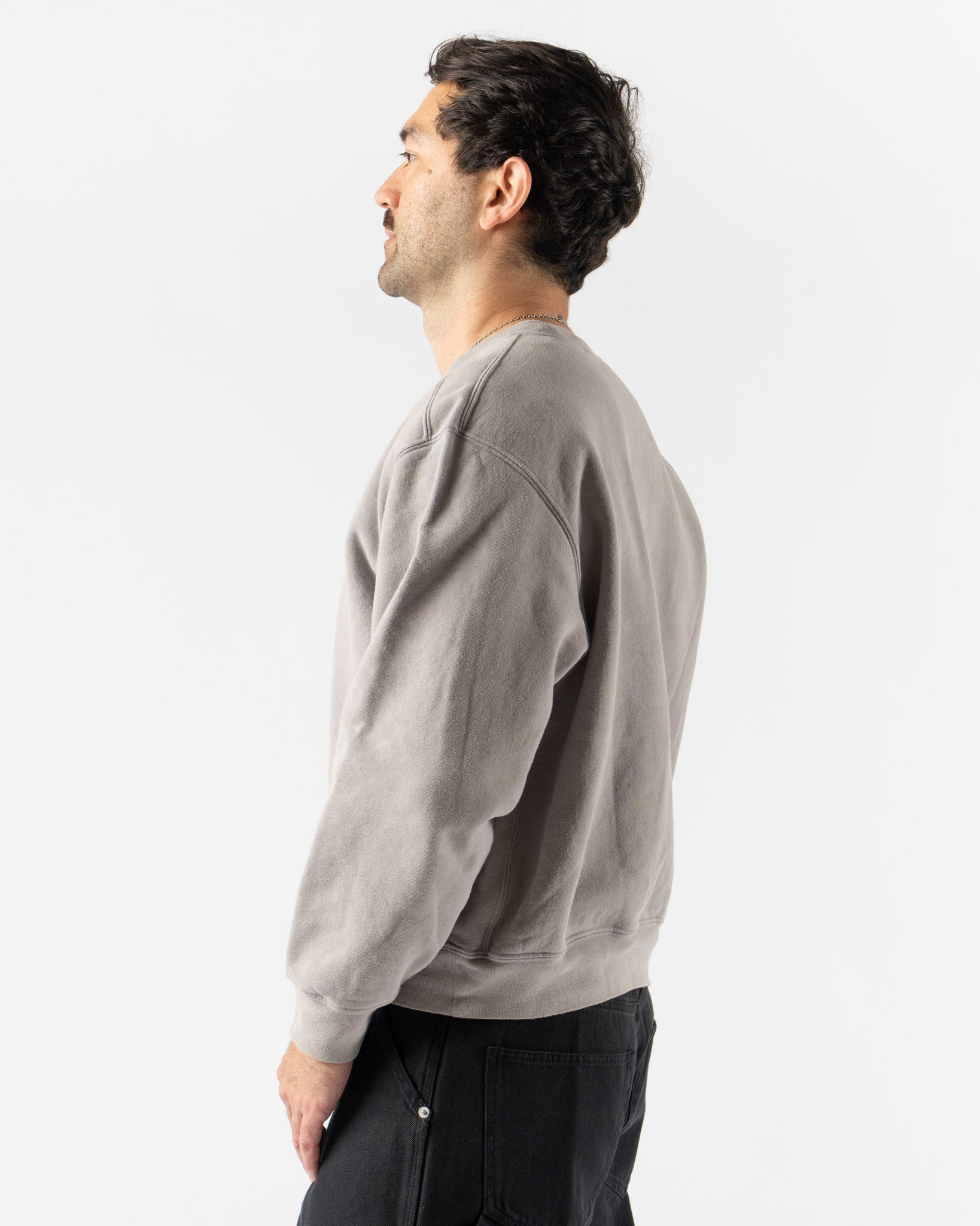 Lady White Co. x Noah Schneiderman LW612 Mini Crewneck in Oak & Iron Hand Dyed