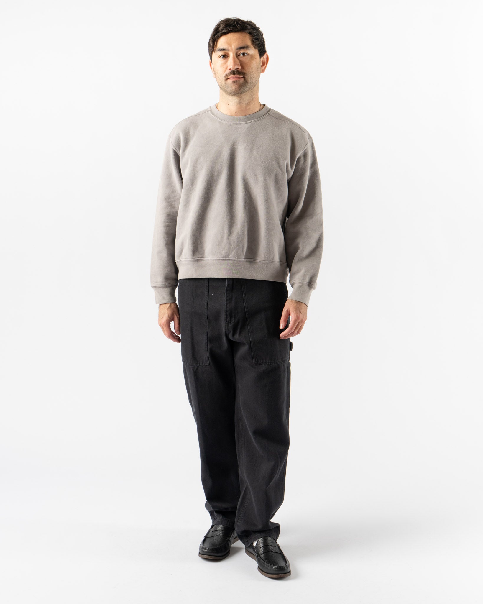 Lady White Co. x Noah Schneiderman LW612 Mini Crewneck in Oak & Iron Hand Dyed