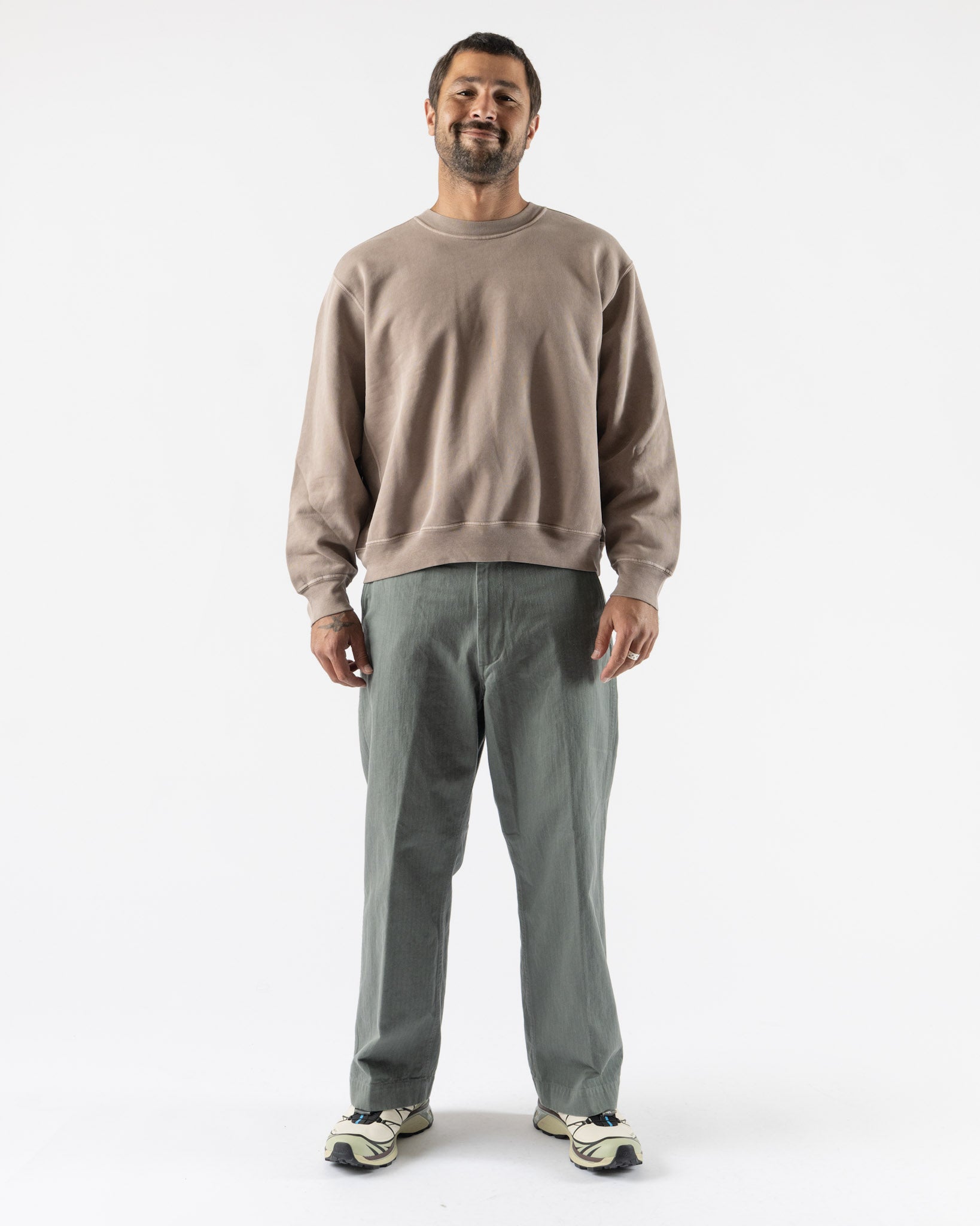 Lady White Co. Mini Crewneck in Pigment Elm