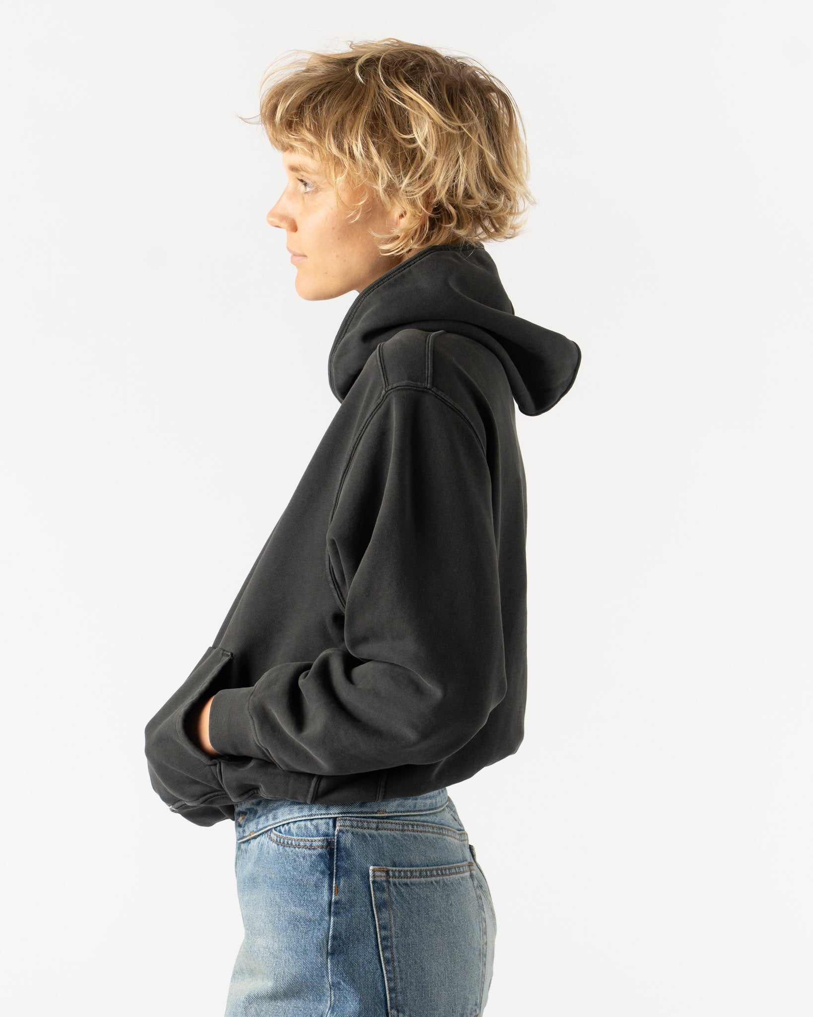 Lady White Co. Mini Hoodie in Pigment Charcoal