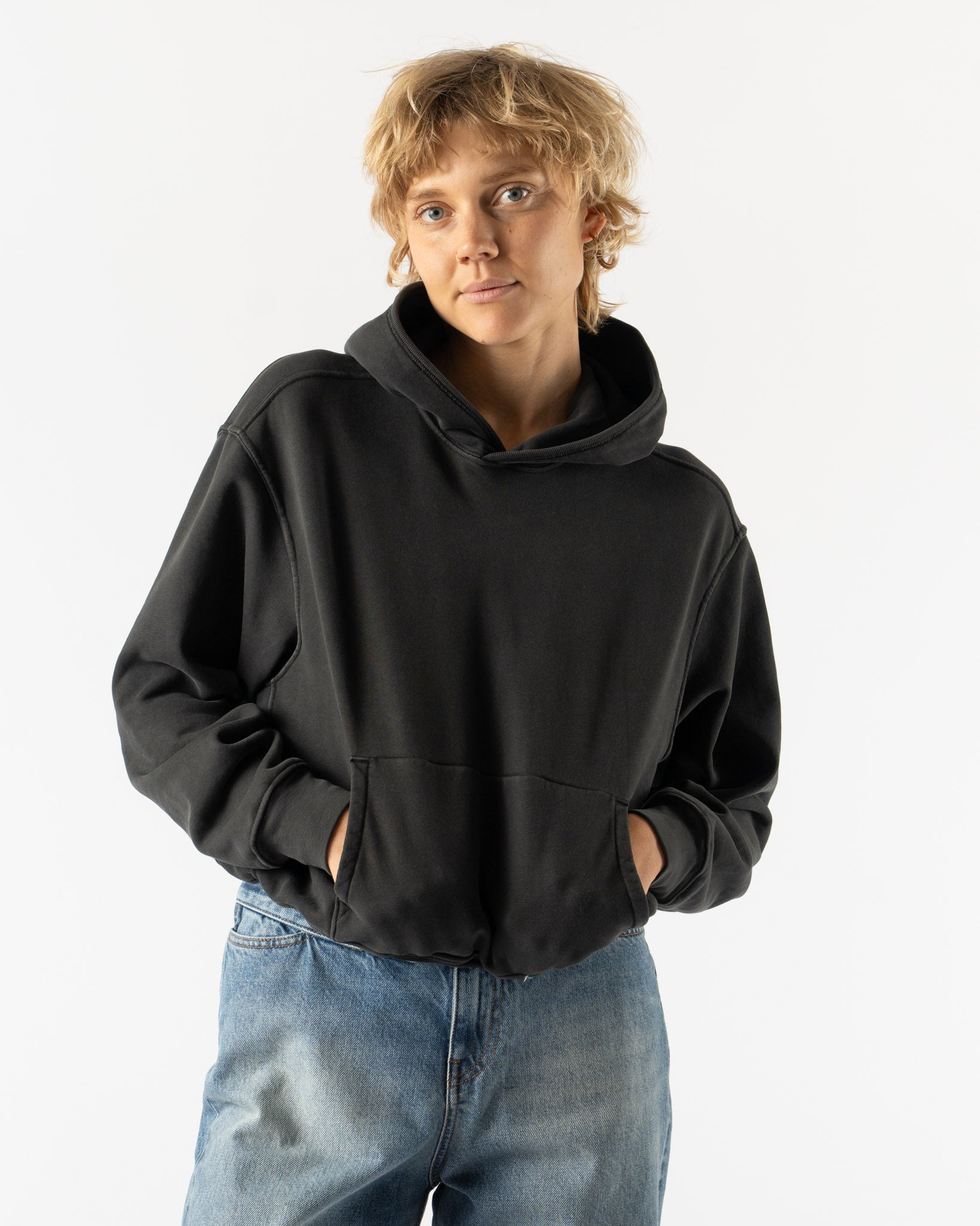 Lady White Co. Mini Hoodie in Pigment Charcoal