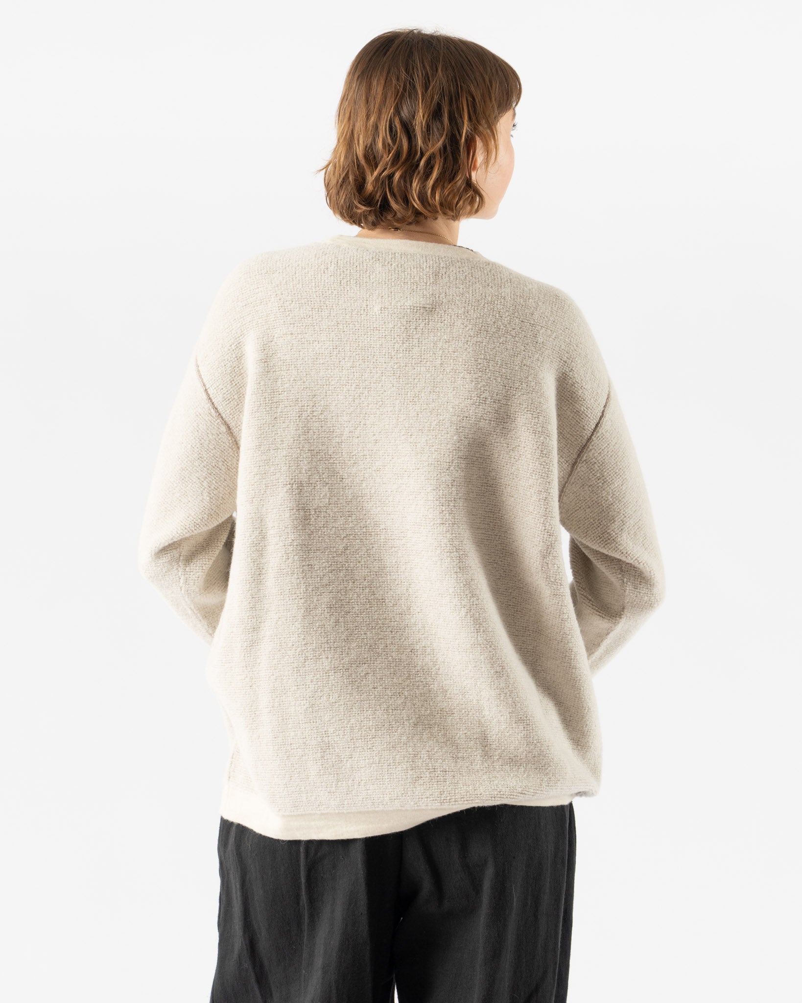 Lauren Manoogian Fine Terry Crewneck in Raw White