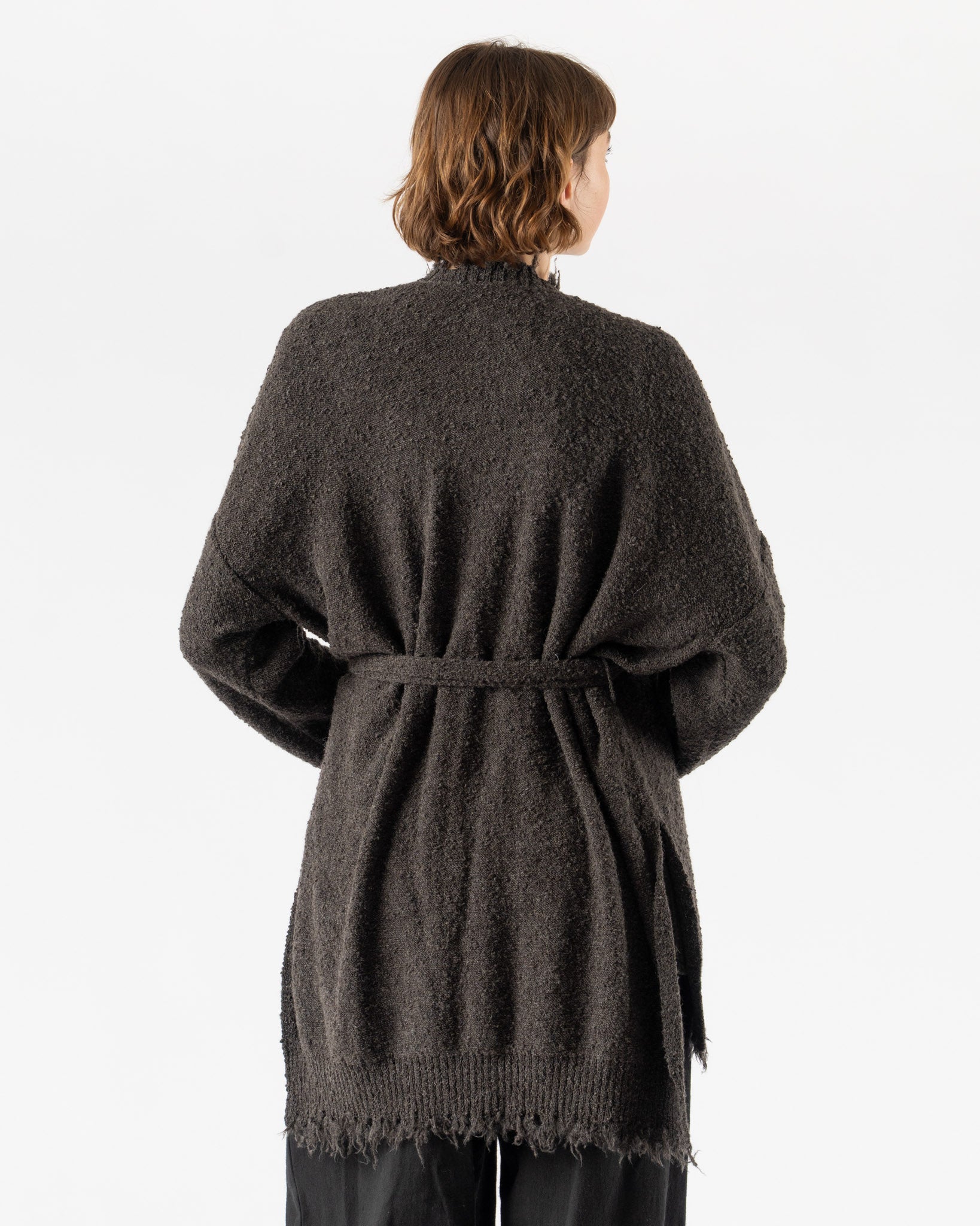 Lauren Manoogian Fray Cardigan in Blackened