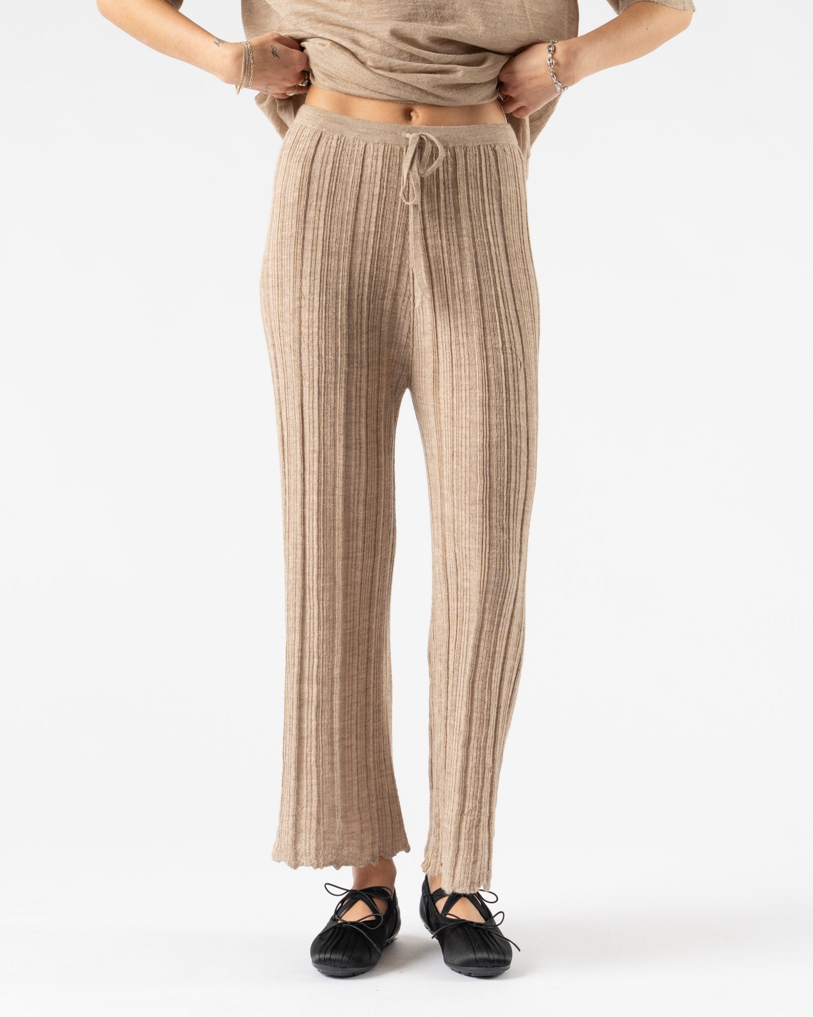 Lauren Manoogian Plisse Pants in Oak
