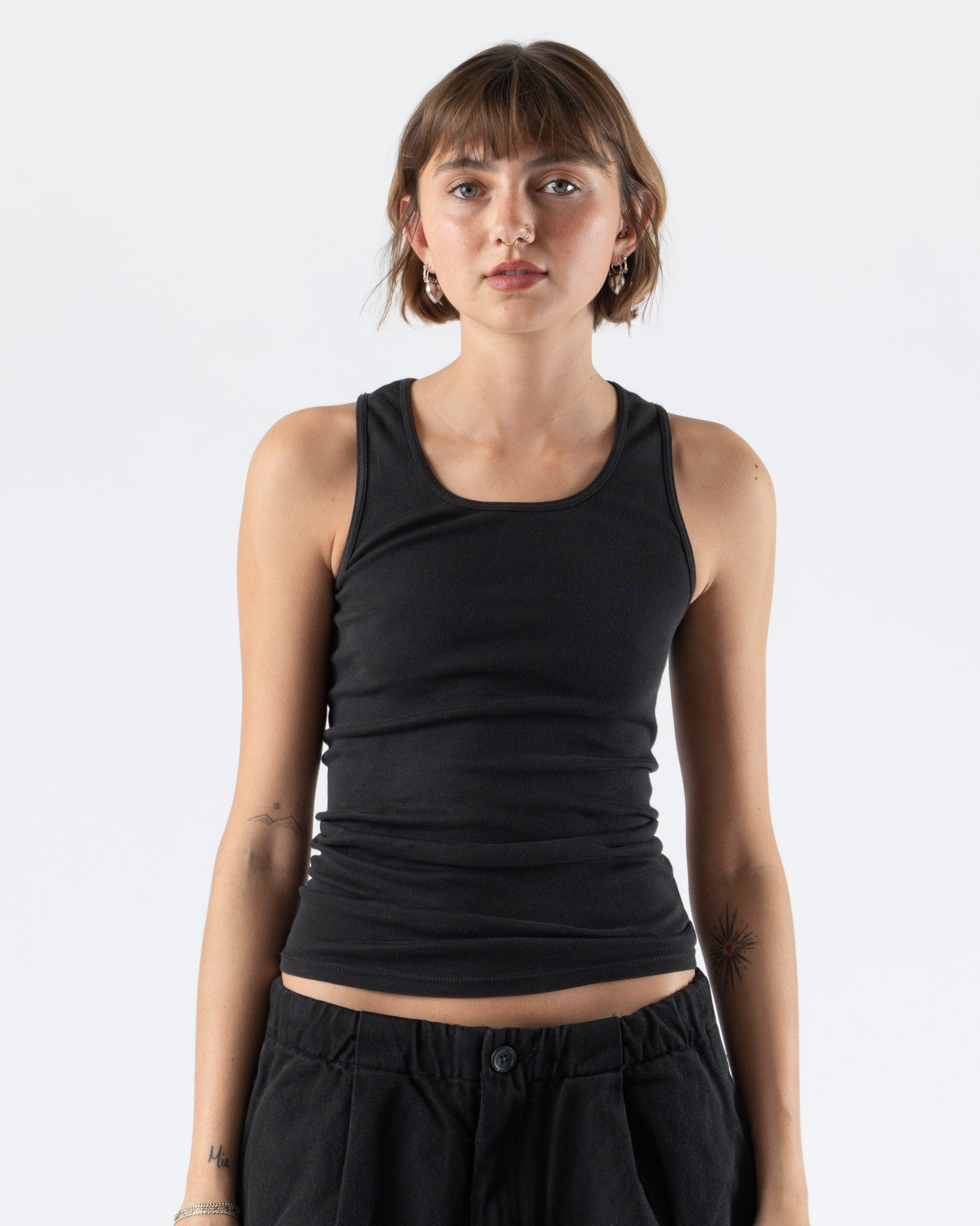 Lauren Manoogian Rib Tank in Black