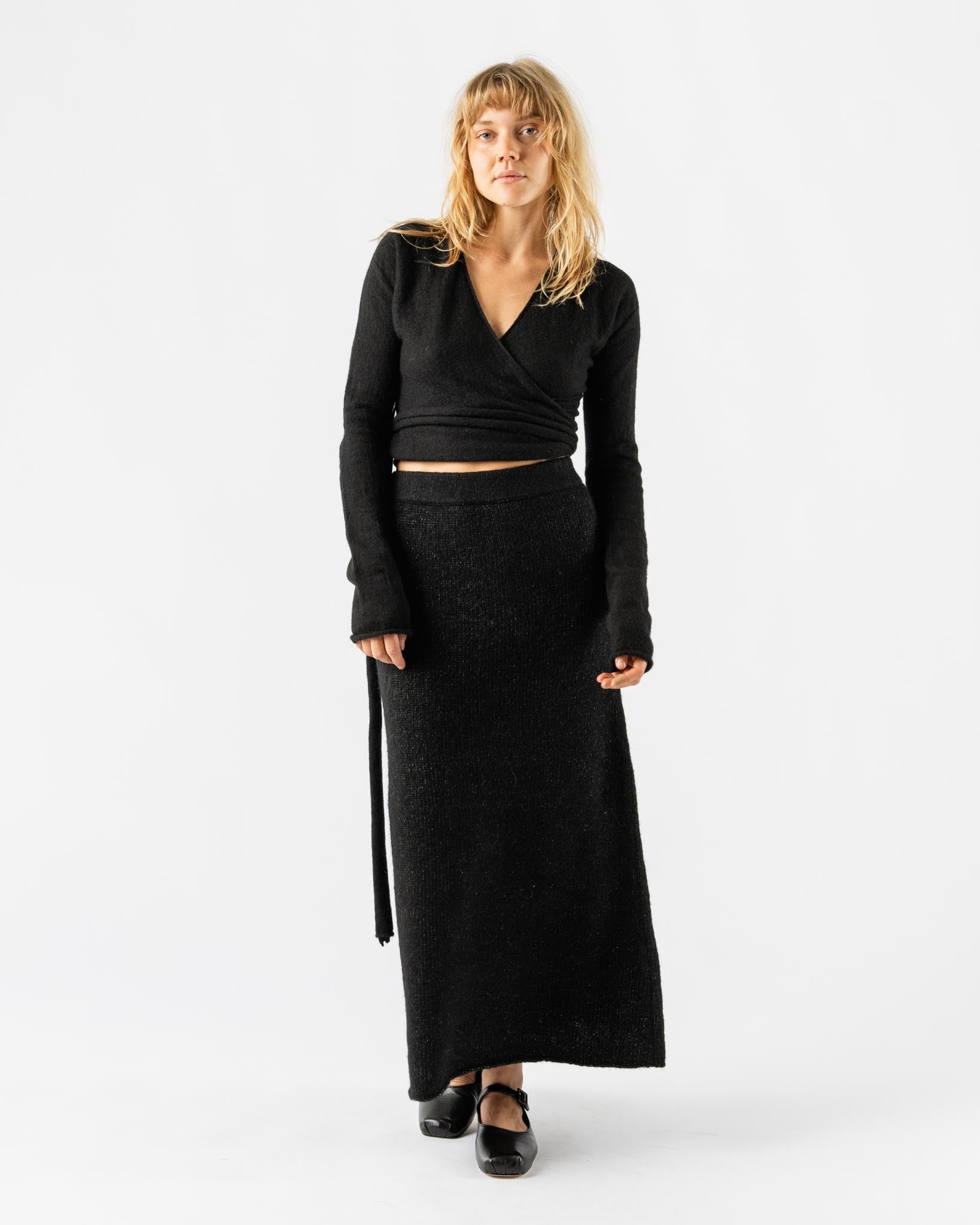 Lauren Manoogian Wrap Cardigan in Black