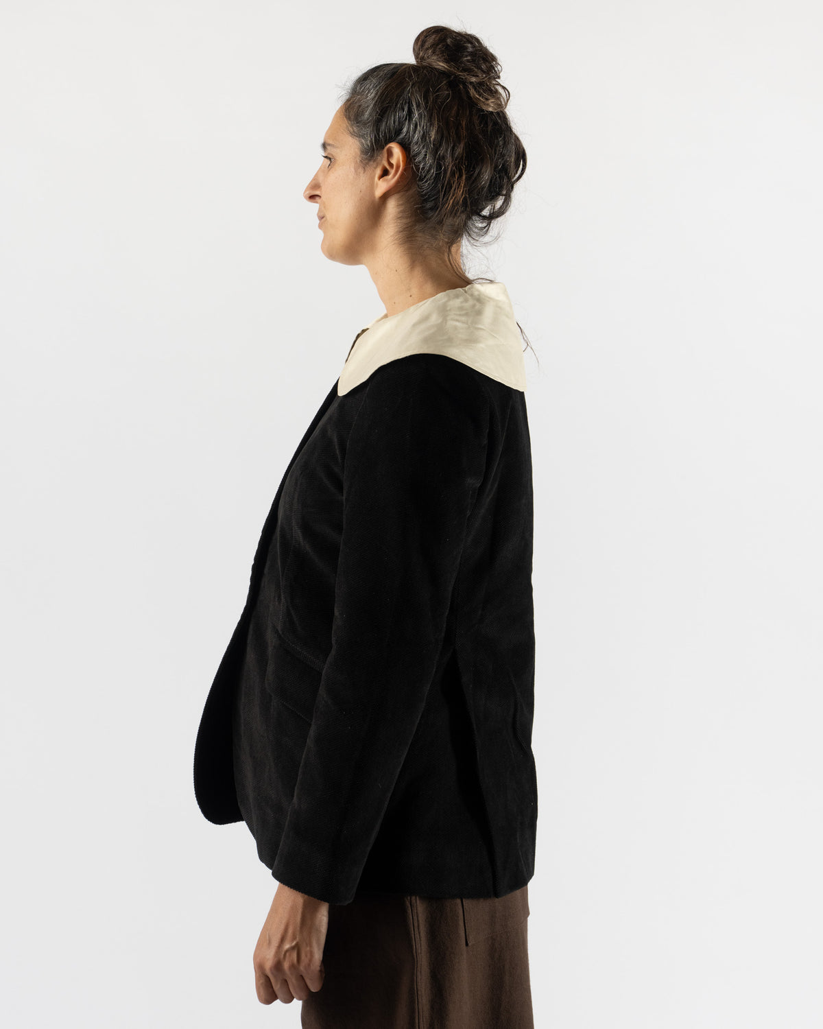 Cawley Japanese Napped Cotton Constance Jacket in Black