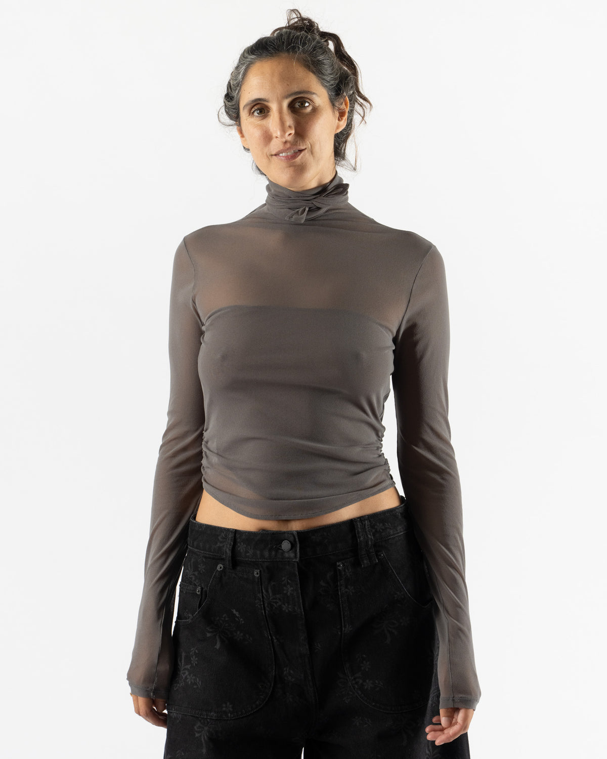 Lemaire Ballerina Foulard Top in Steel