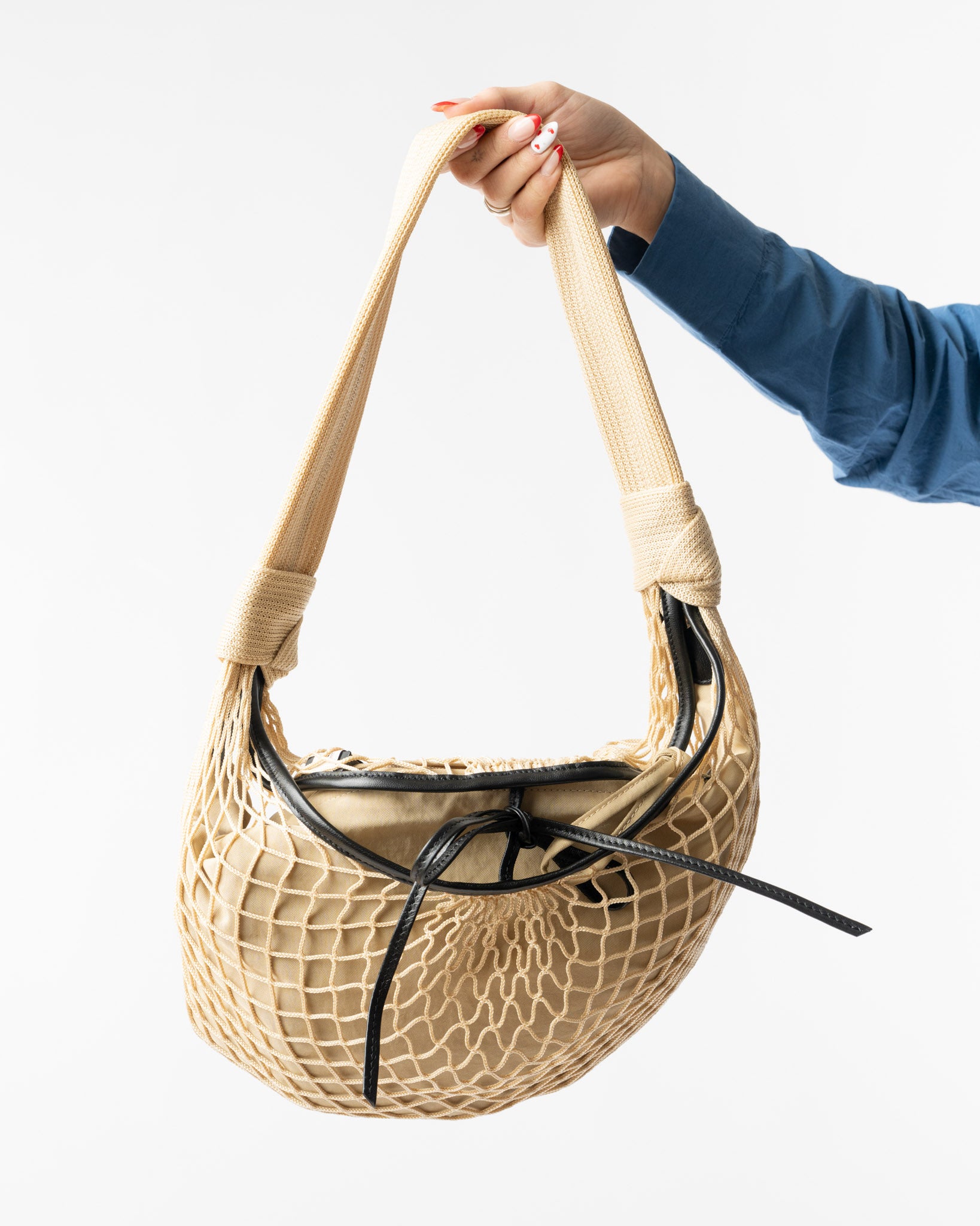 Lemaire Light Beige Fortune Croissant Filt Bag