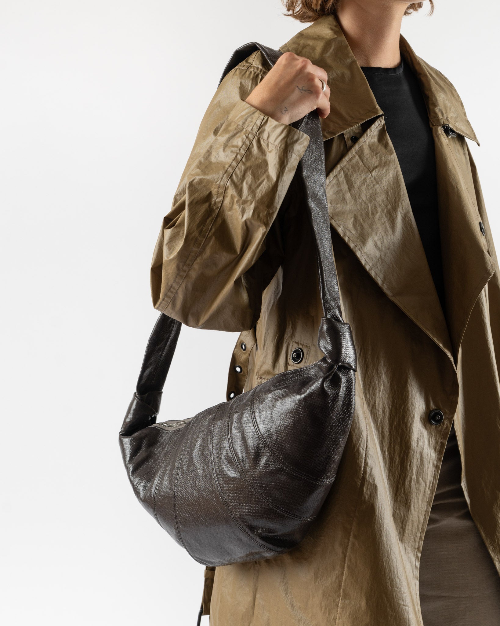 Lemaire Medium Croissant Bag in Mink