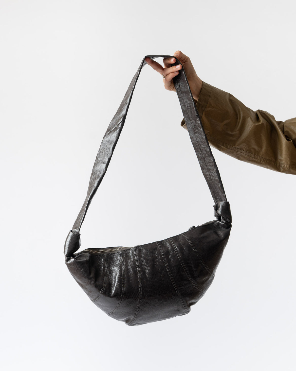 Lemaire Medium Croissant Bag in Mink Curated at Jake and Jones