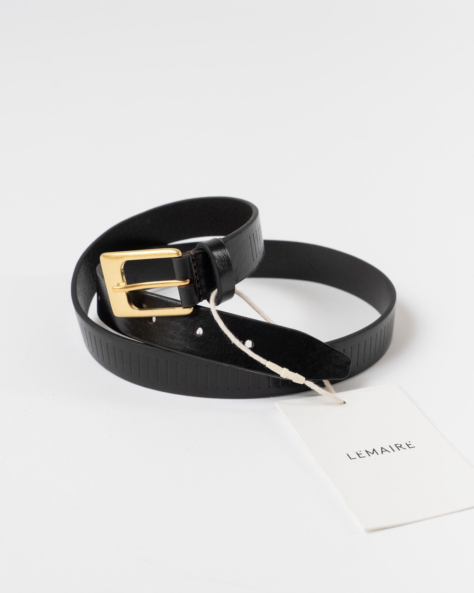 Lemaire Rail Belt 25 in Dark Brown