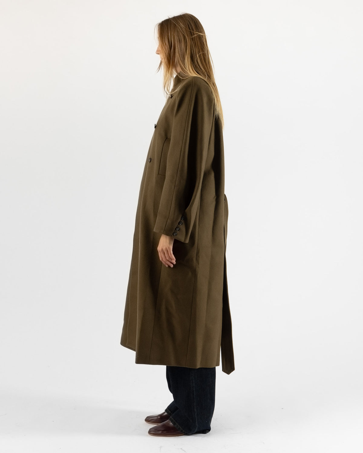 Lemaire Wrap Coat in Thyme