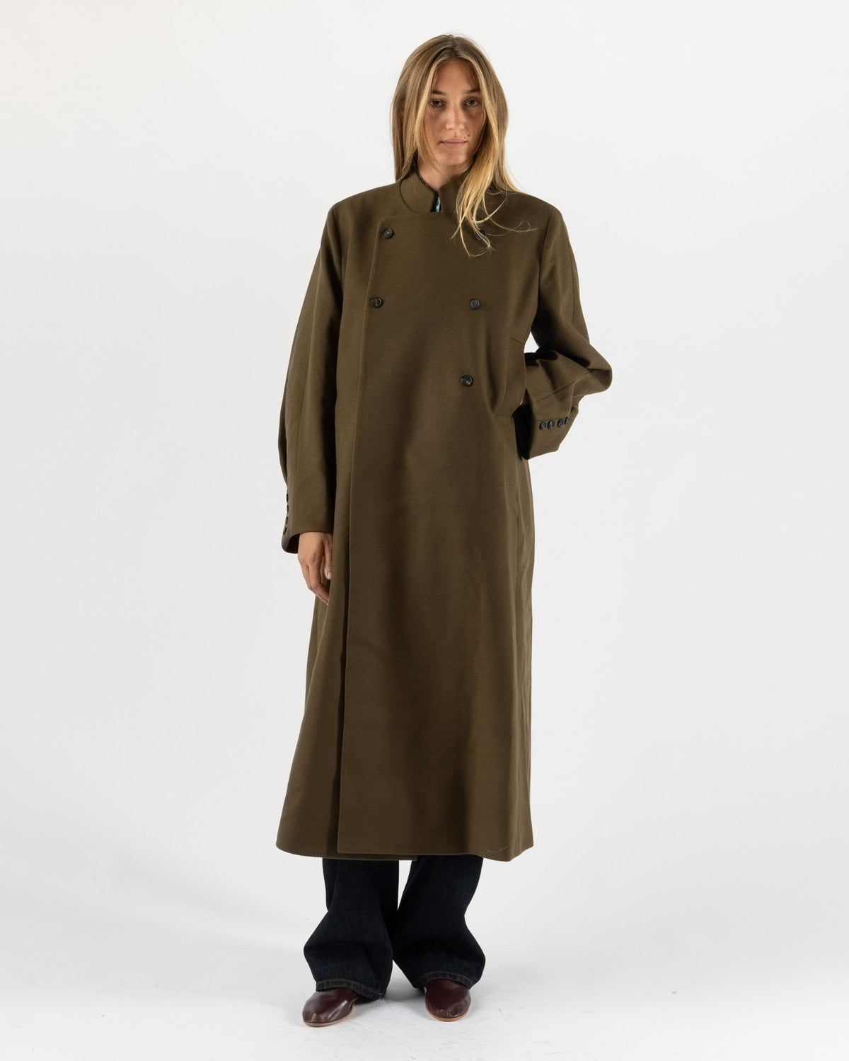 Lemaire Wrap Coat in Thyme