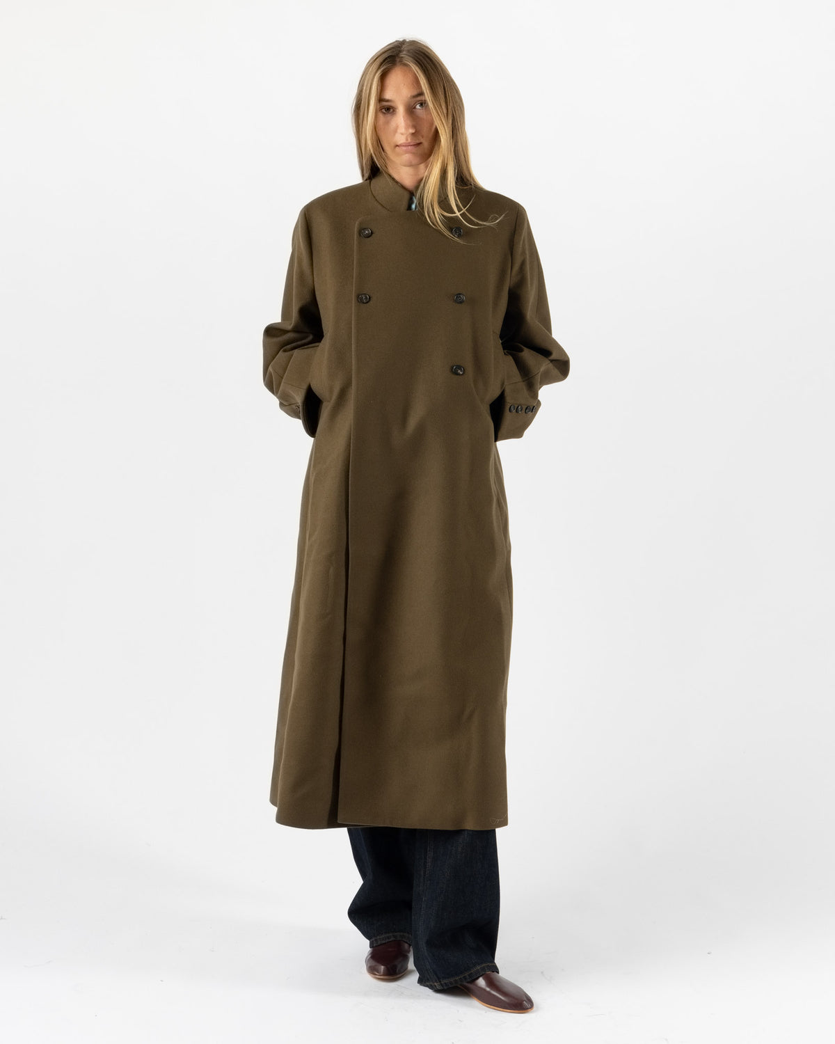 Lemaire Wrap Coat in Thyme