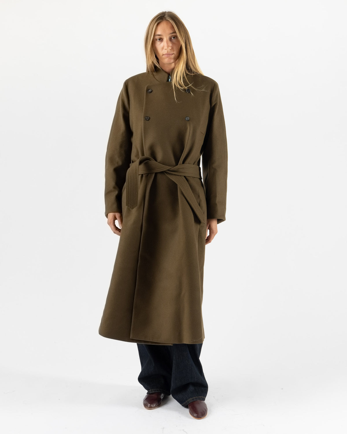 Lemaire Wrap Coat in Thyme