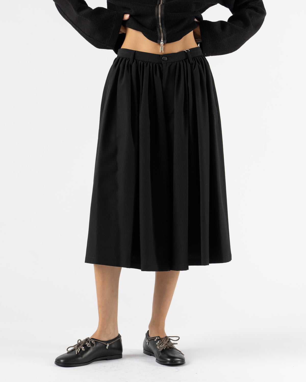 MM6 Maison Margiela Light Wool Blend Shorts in Black