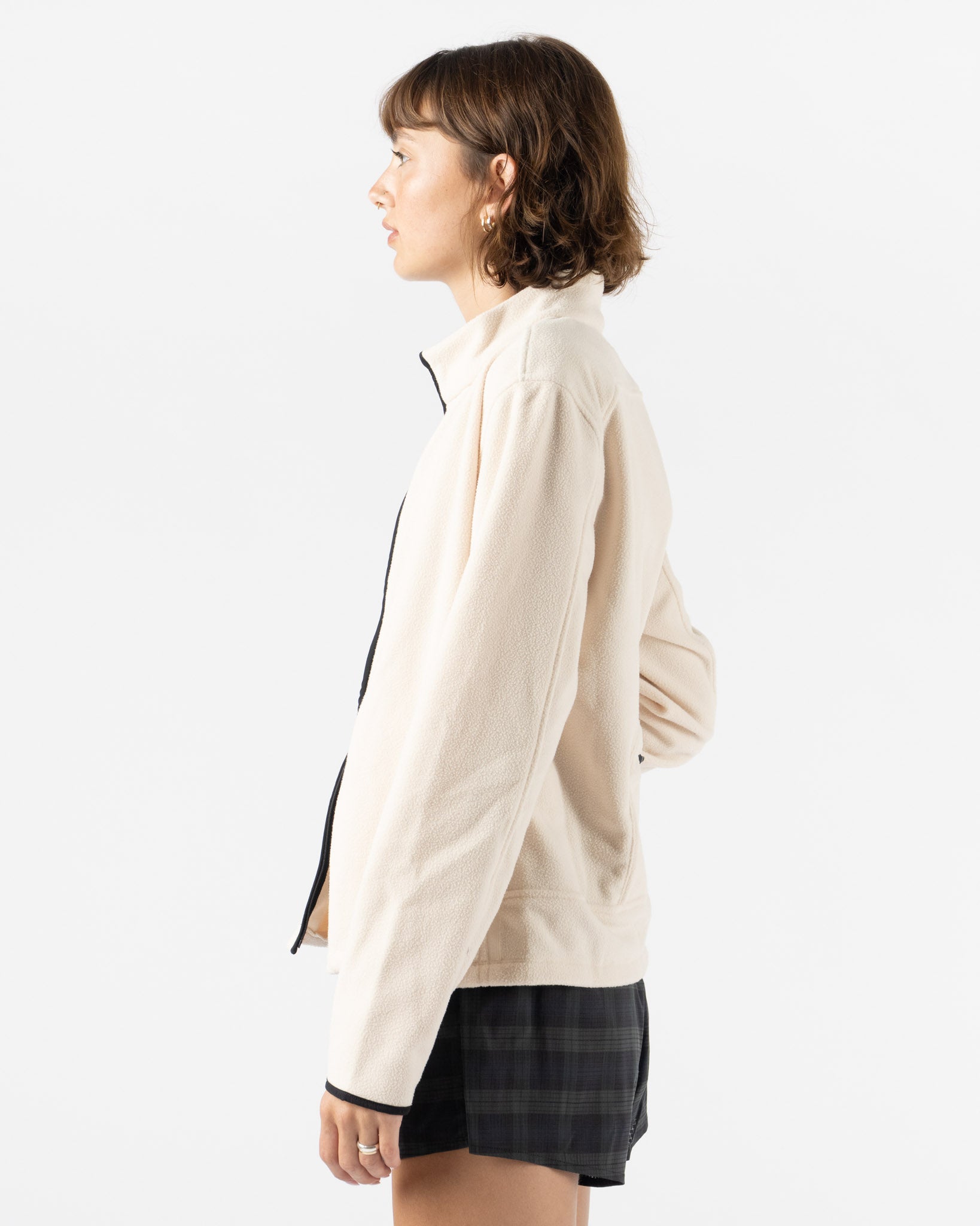 Literary Sport Lucille Polar Fleece Full Zip in Off White