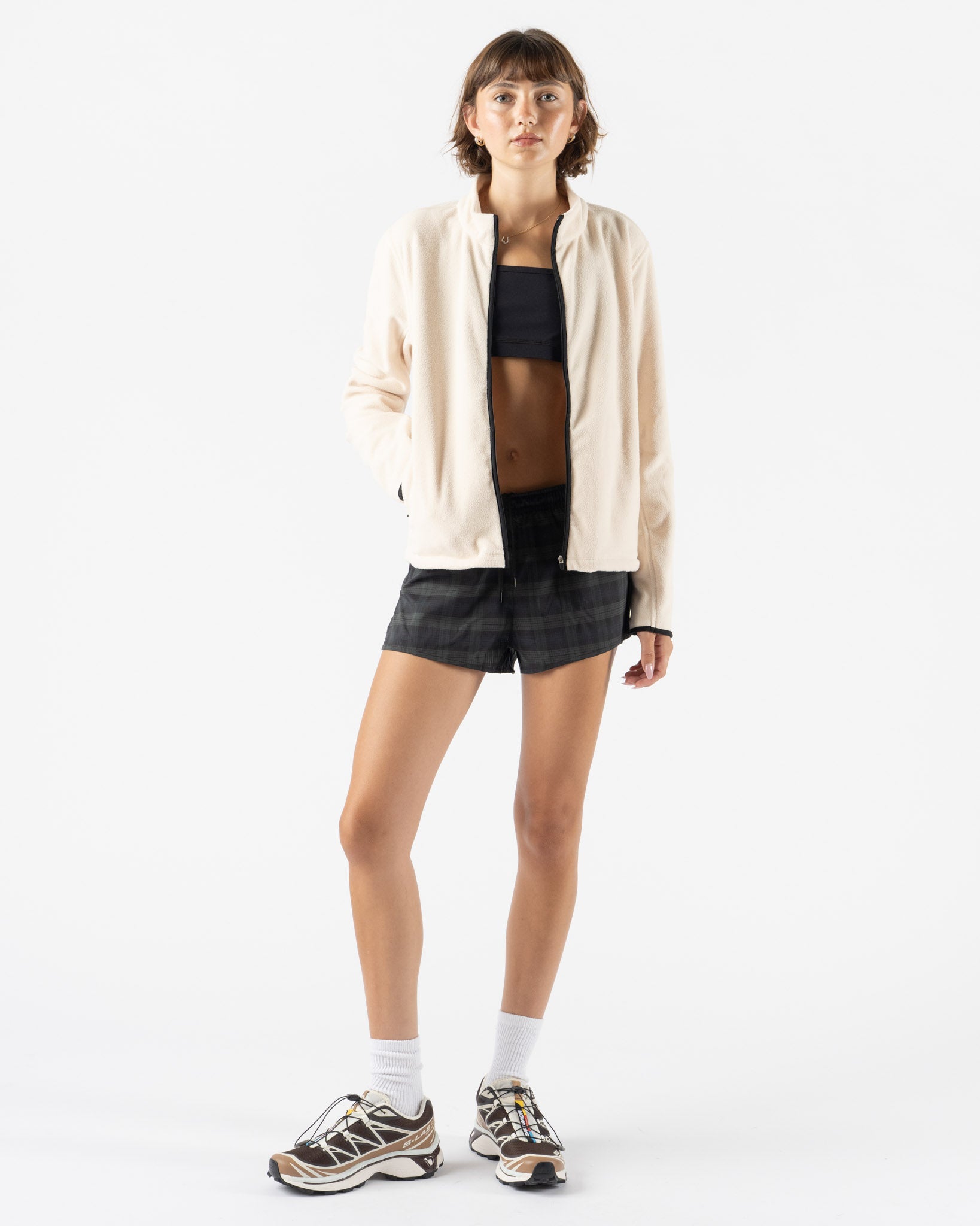 Literary Sport Lucille Polar Fleece Full Zip in Off White