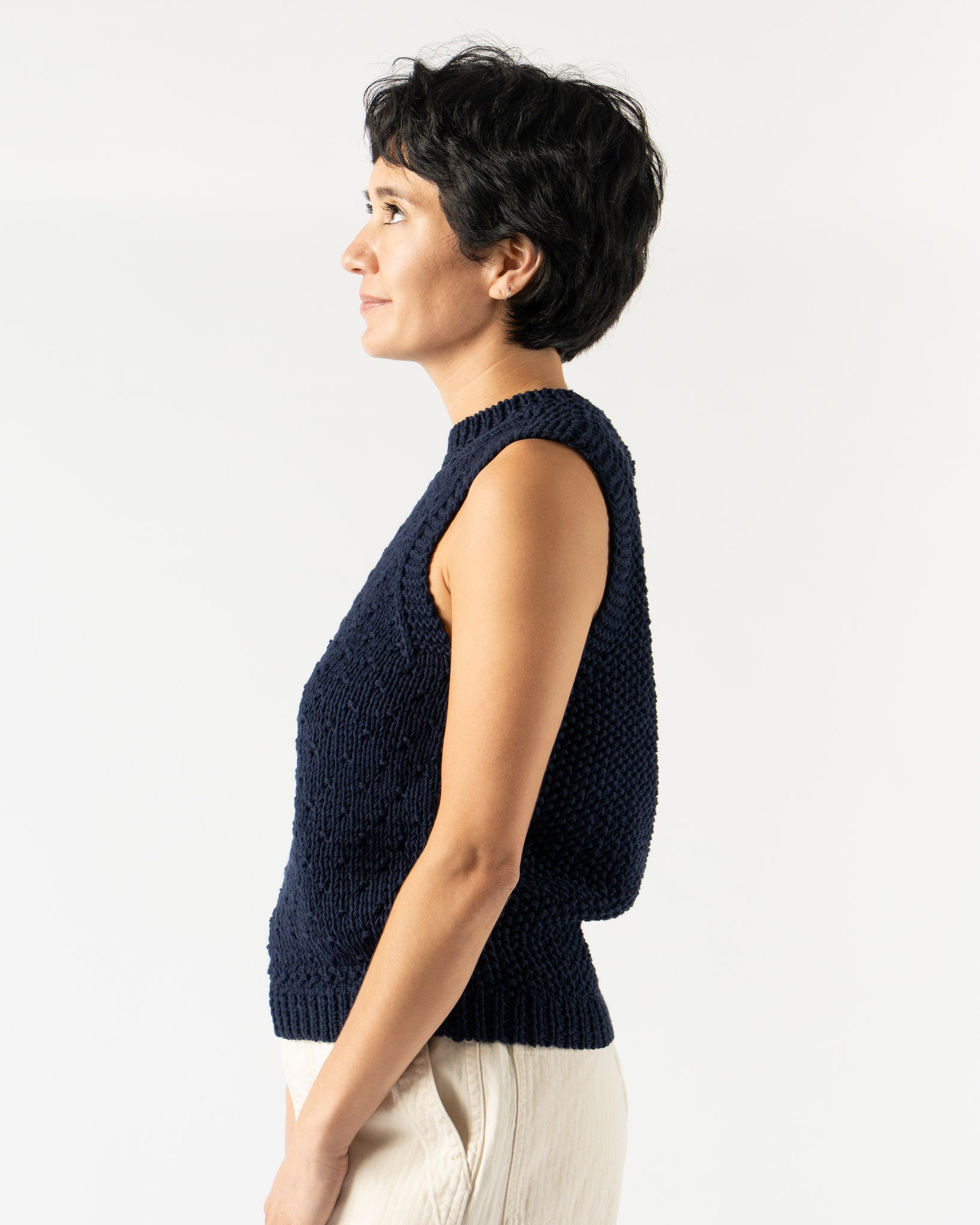 JUD Little Seed Sleeveless Tank in Navy