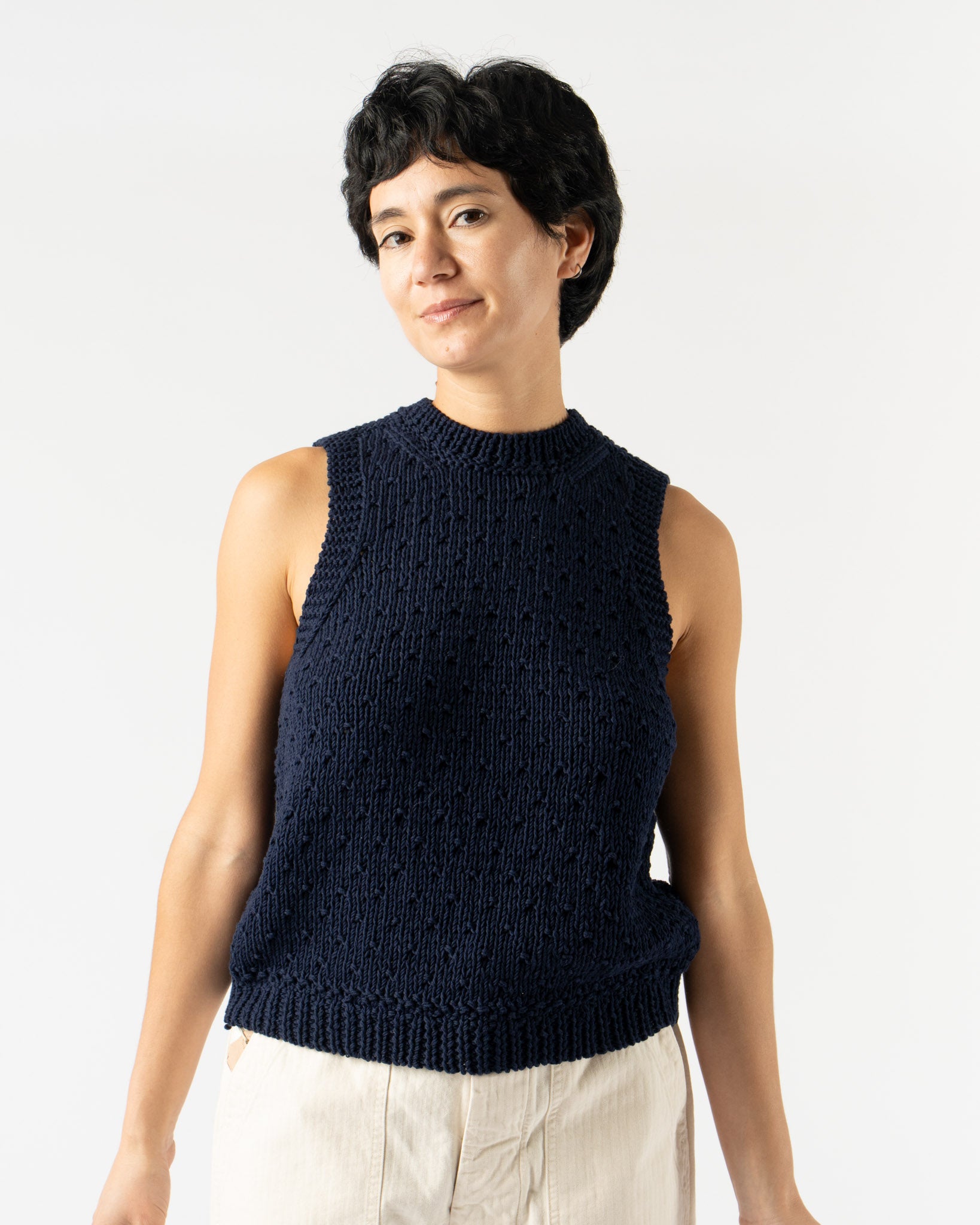 JUD Little Seed Sleeveless Tank in Navy