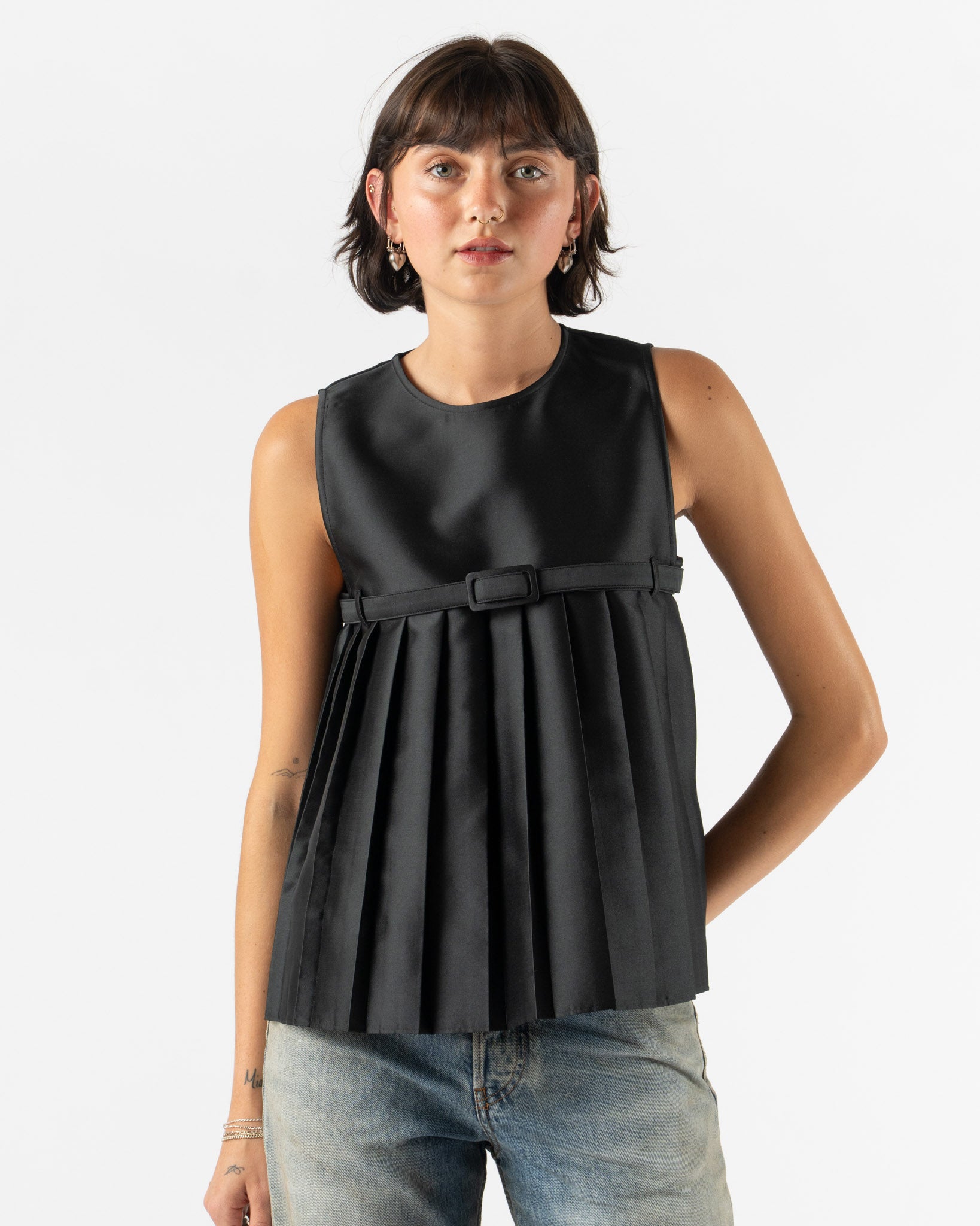 MM6 Maison Margiela Mikado Top in Black