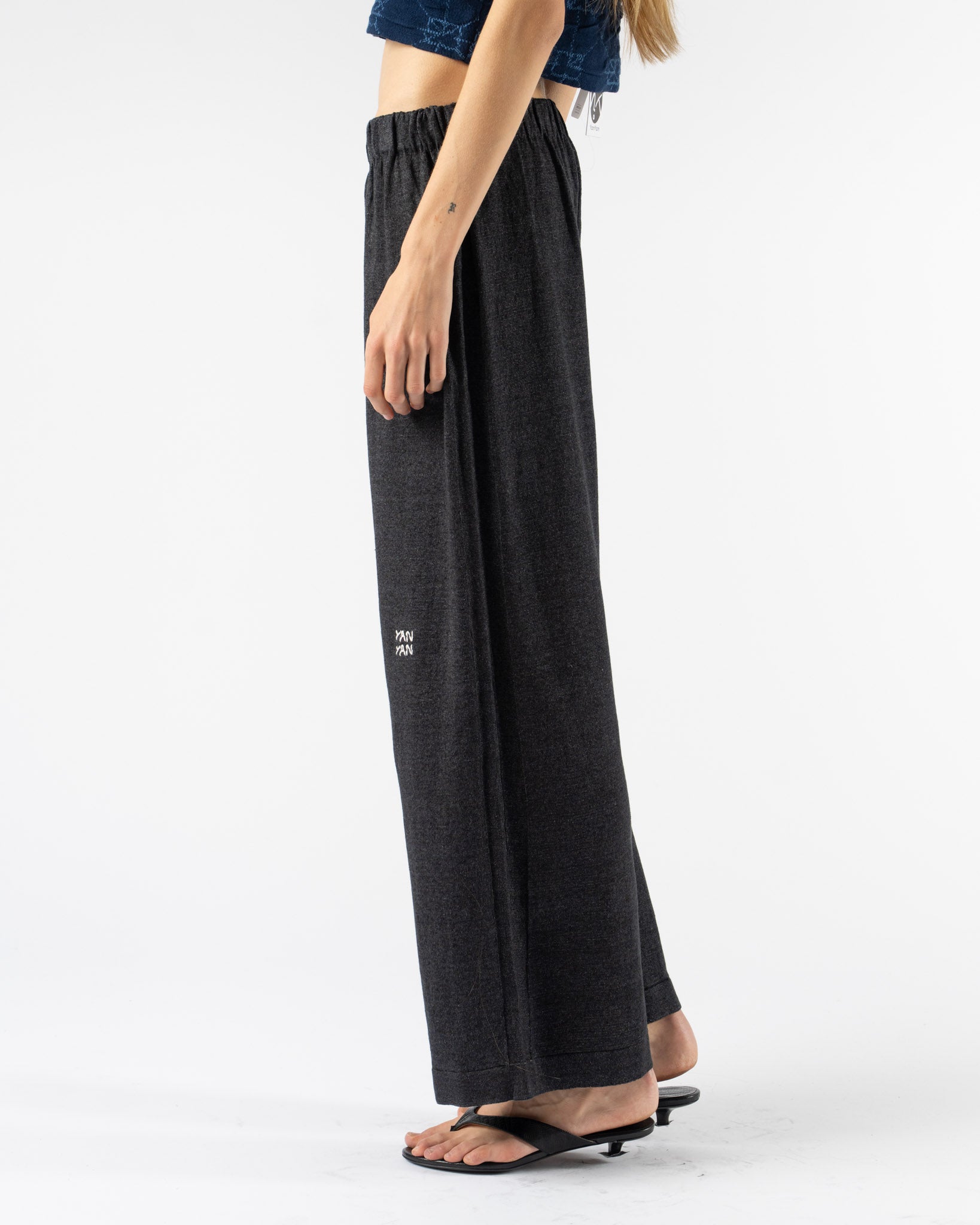 YanYan Mabo Logo Pant in Washed Black