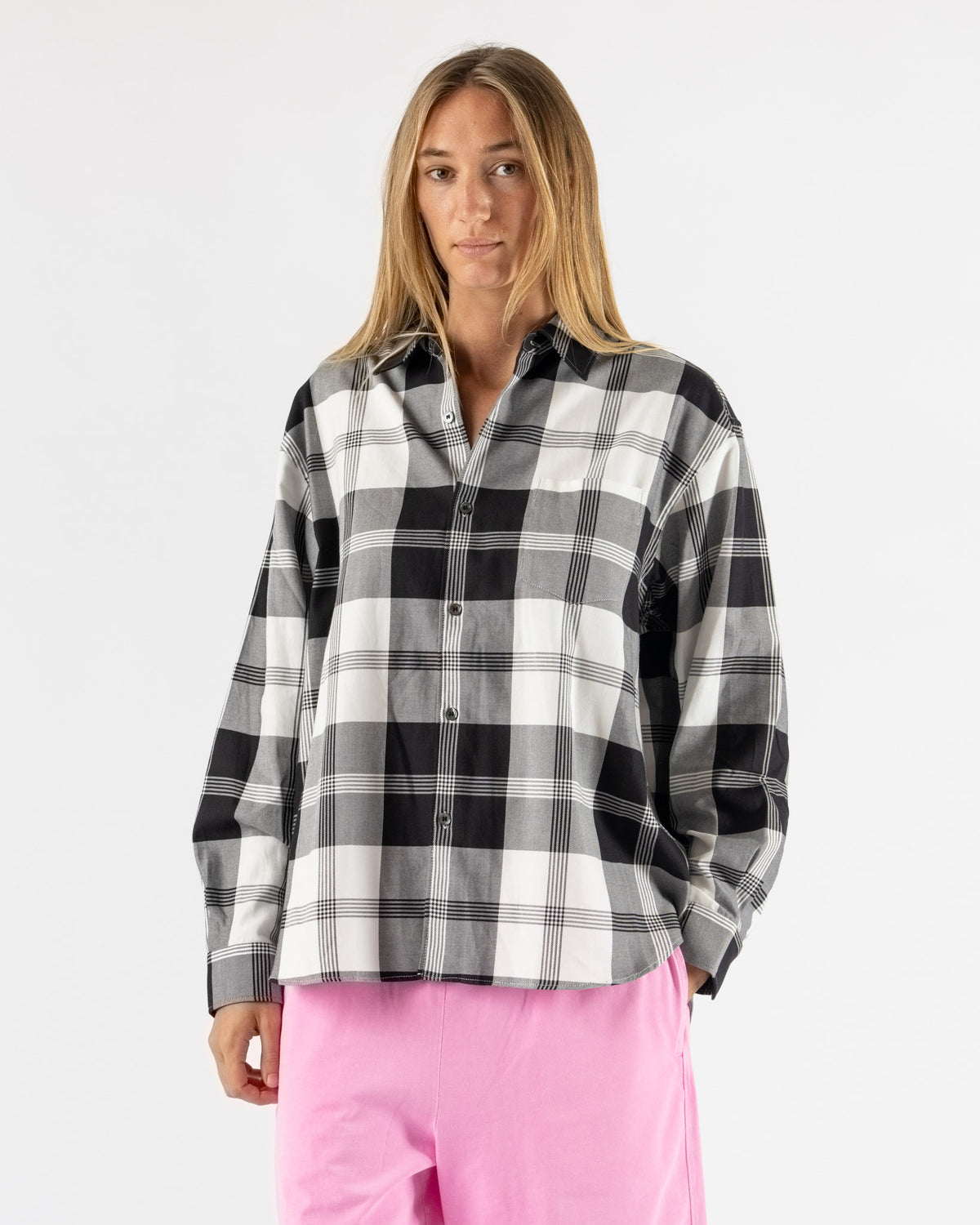 Magniberg Day Shirt in B&W Big Check