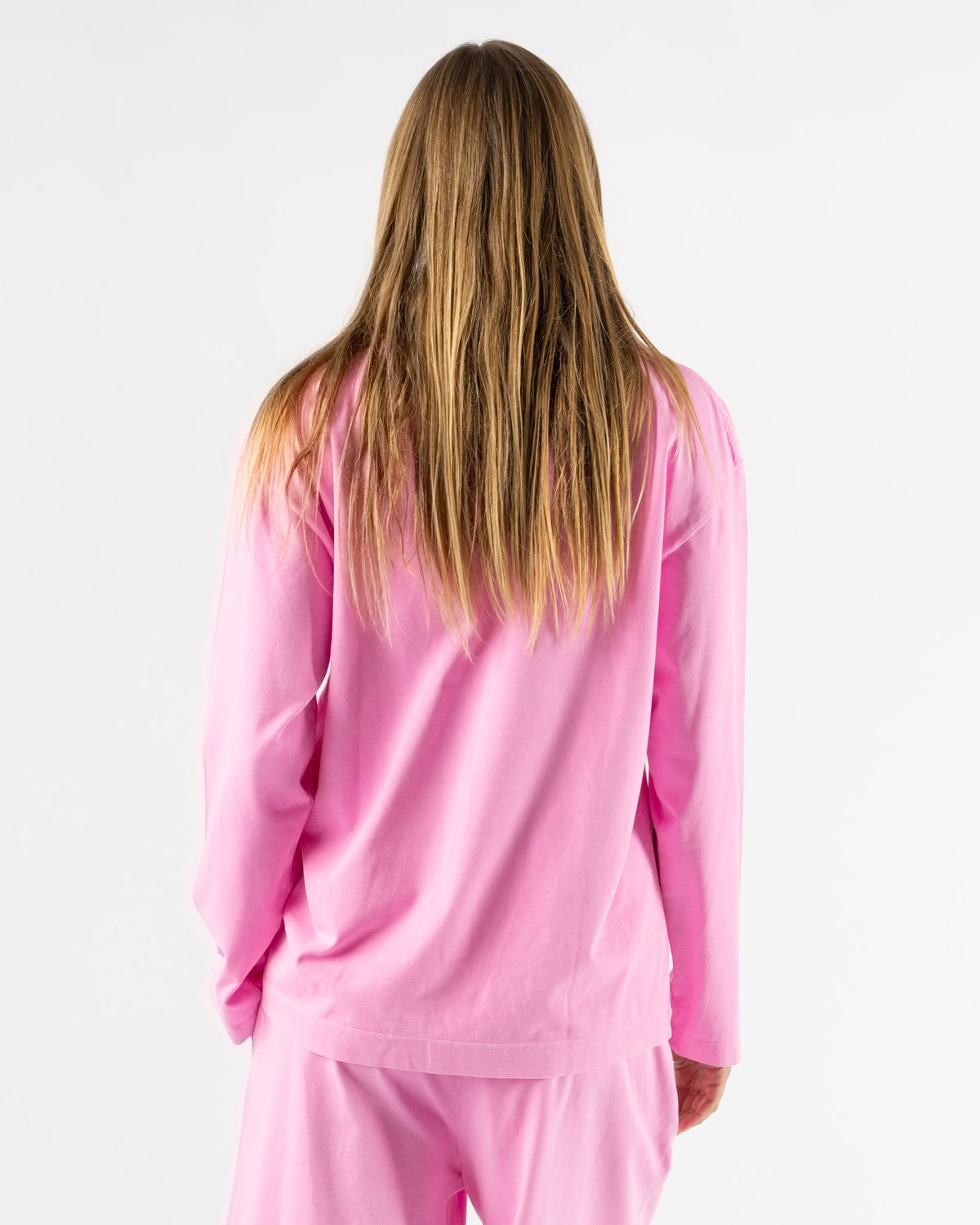 Magniberg Full LS Neon T-Shirt in Washed Neon Pink