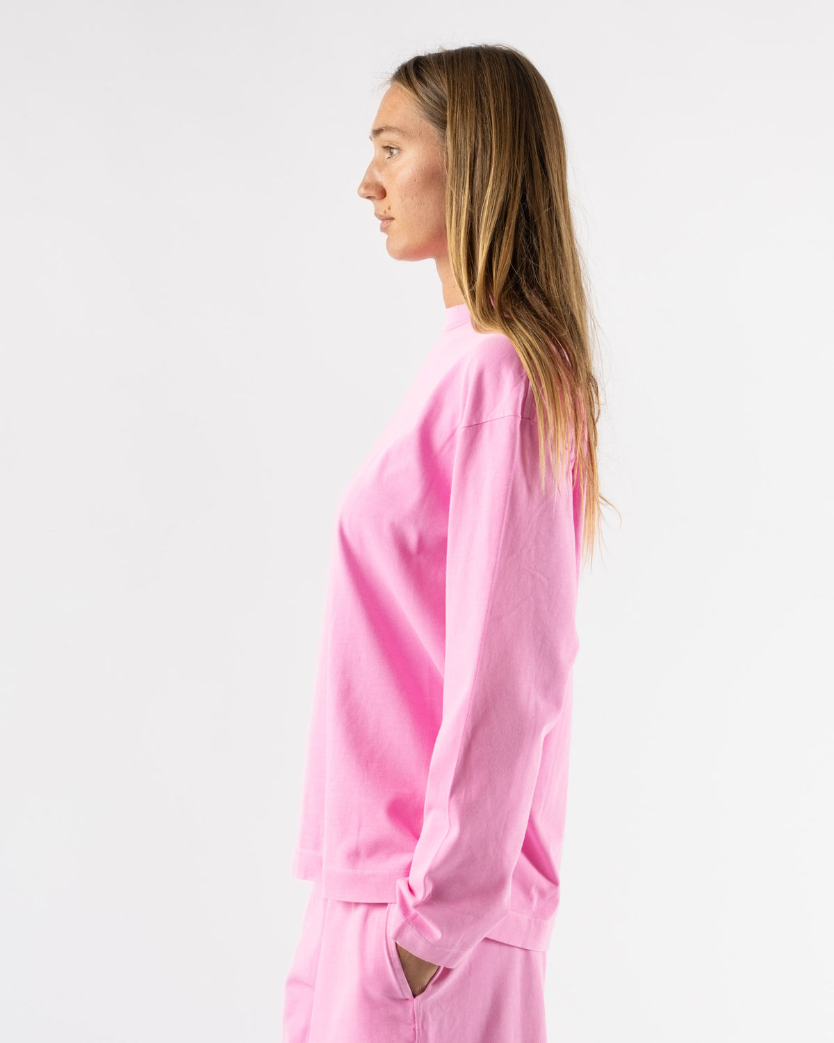 Magniberg Full LS Neon T-Shirt in Washed Neon Pink