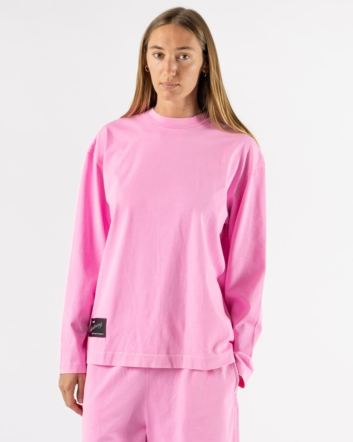 Magniberg Full LS Neon T-Shirt in Washed Neon Pink