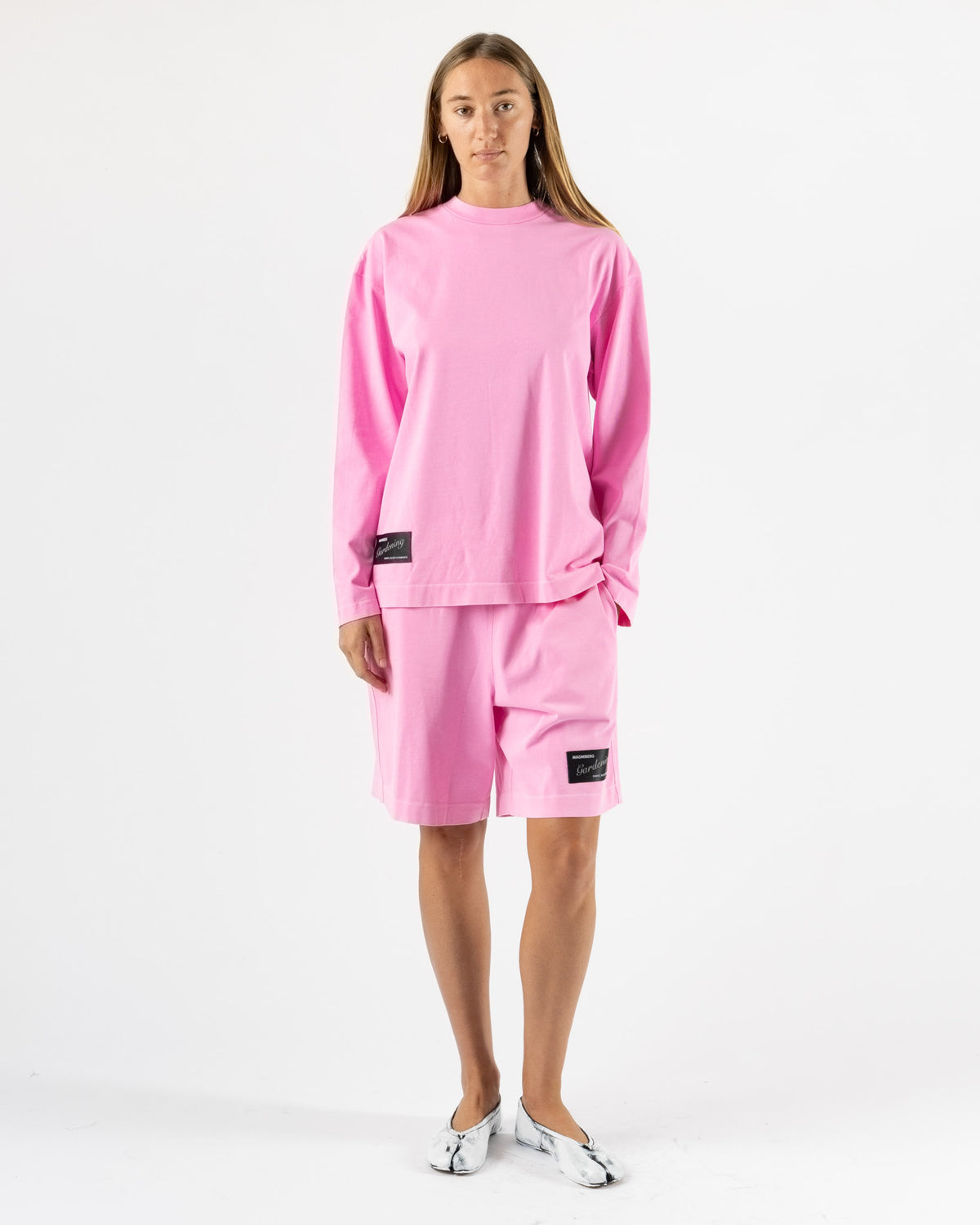 Magniberg Full LS Neon T-Shirt in Washed Neon Pink
