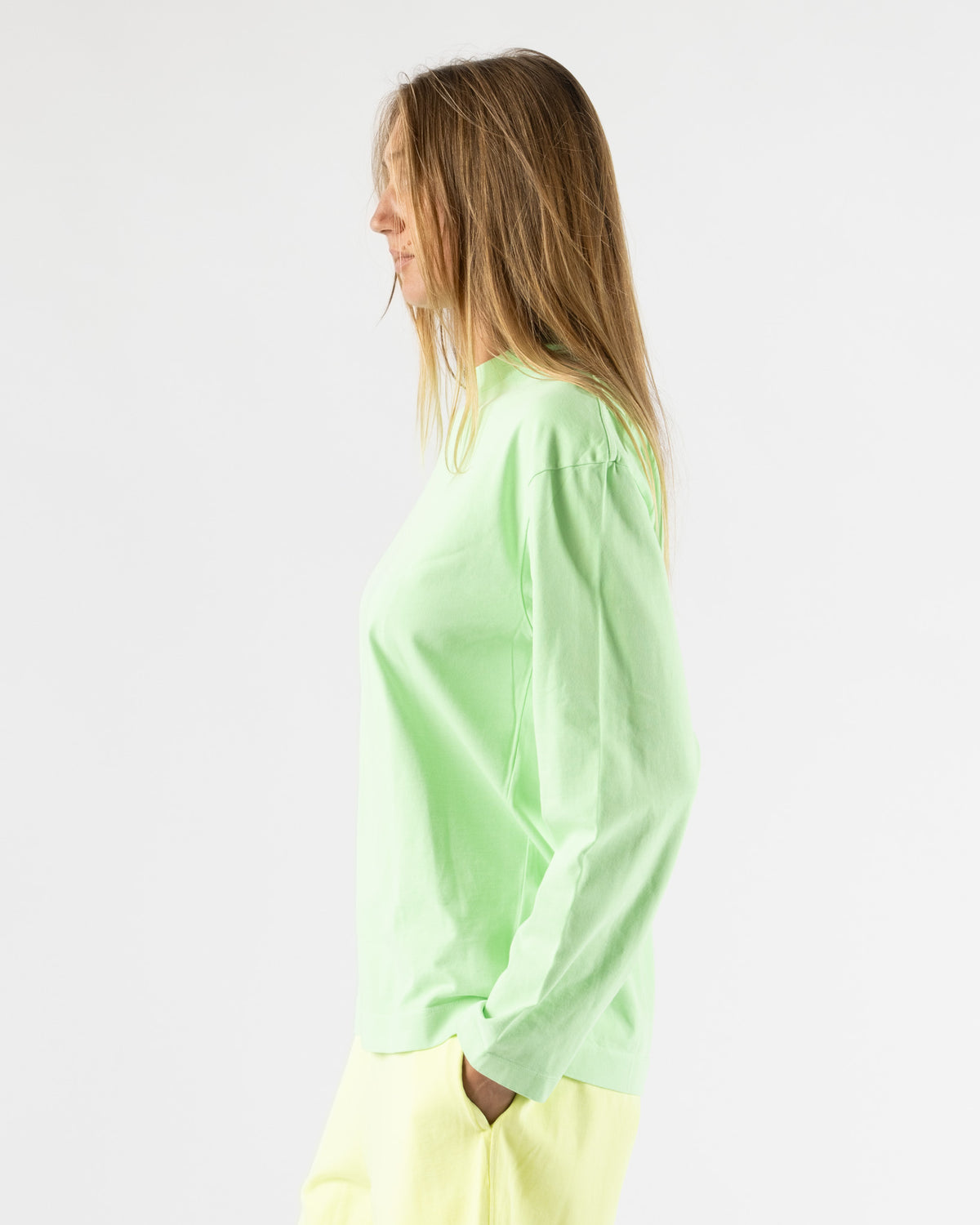 Magniberg Full LS Neon T-Shirt in Washed Neon Green
