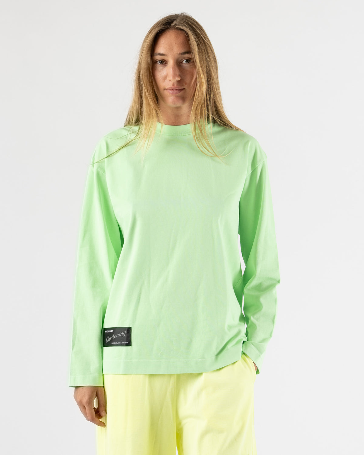 Magniberg Full LS Neon T-Shirt in Washed Neon Green