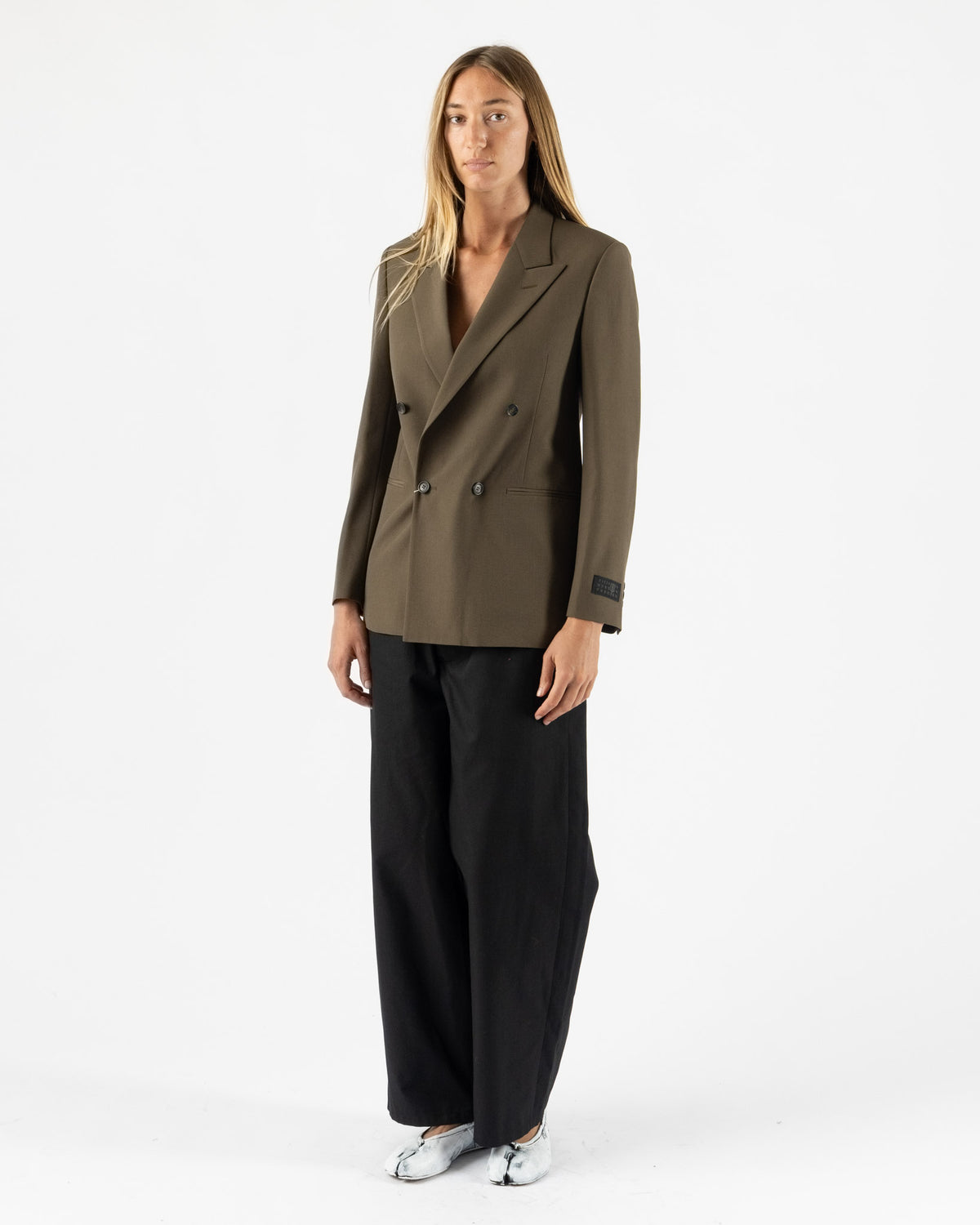 MM6 Maison Margiela Light Wool Blend Jacket in Khaki