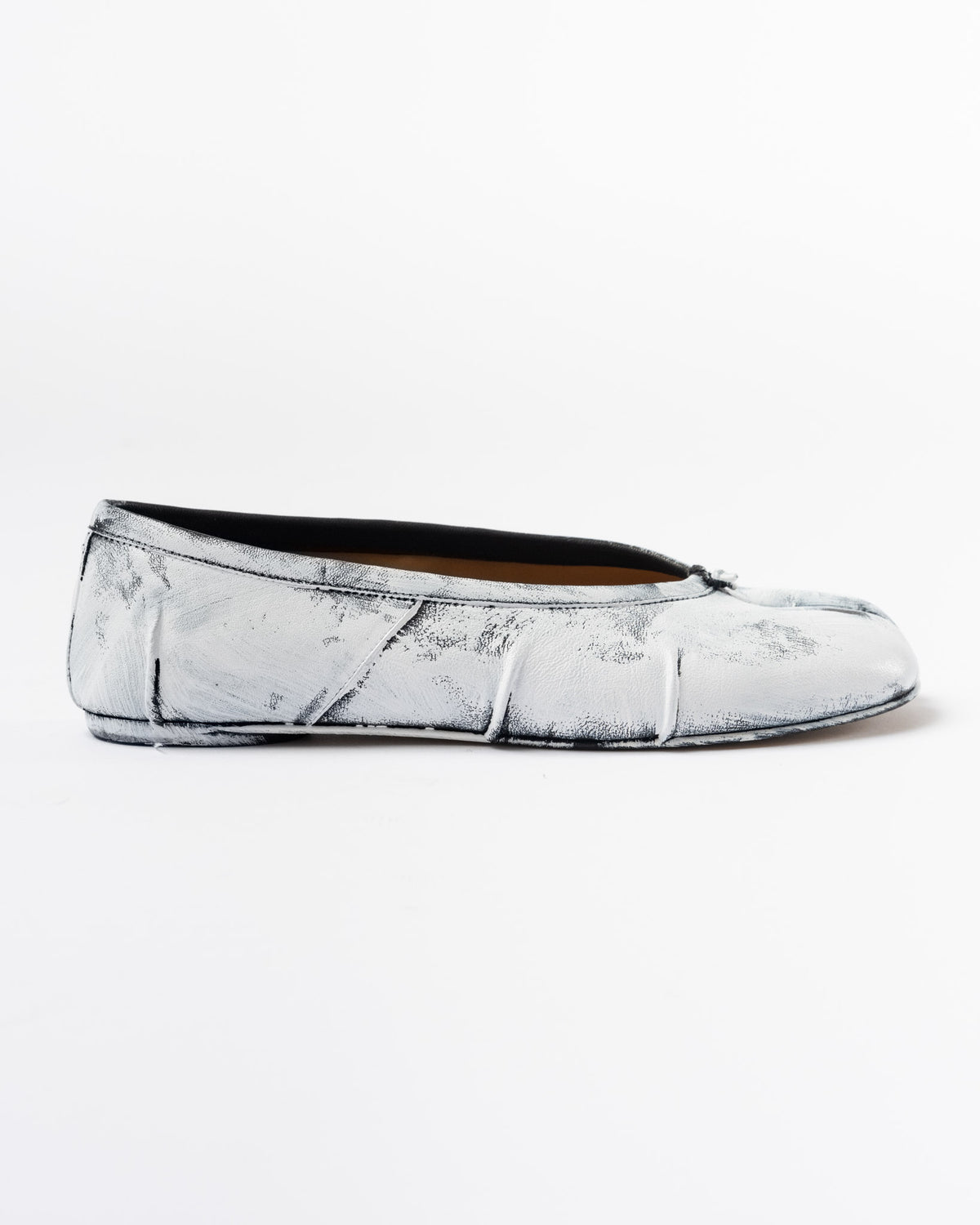 Maison Margiela Tabi Ballerina New Nappa Vintage/Glossy Black/White