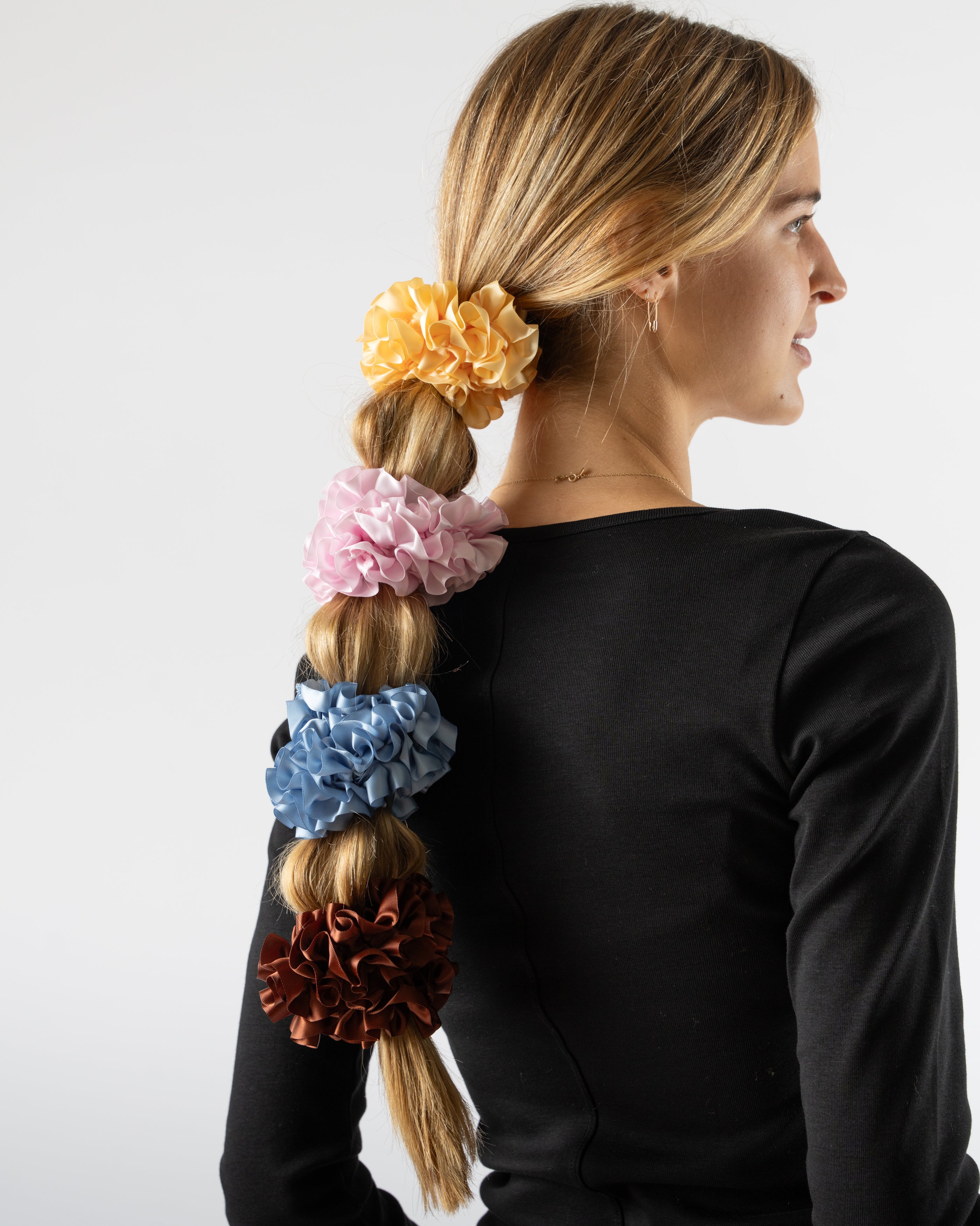 Maryam Nassir Zadeh Carnation Scrunchie in Friar Brown