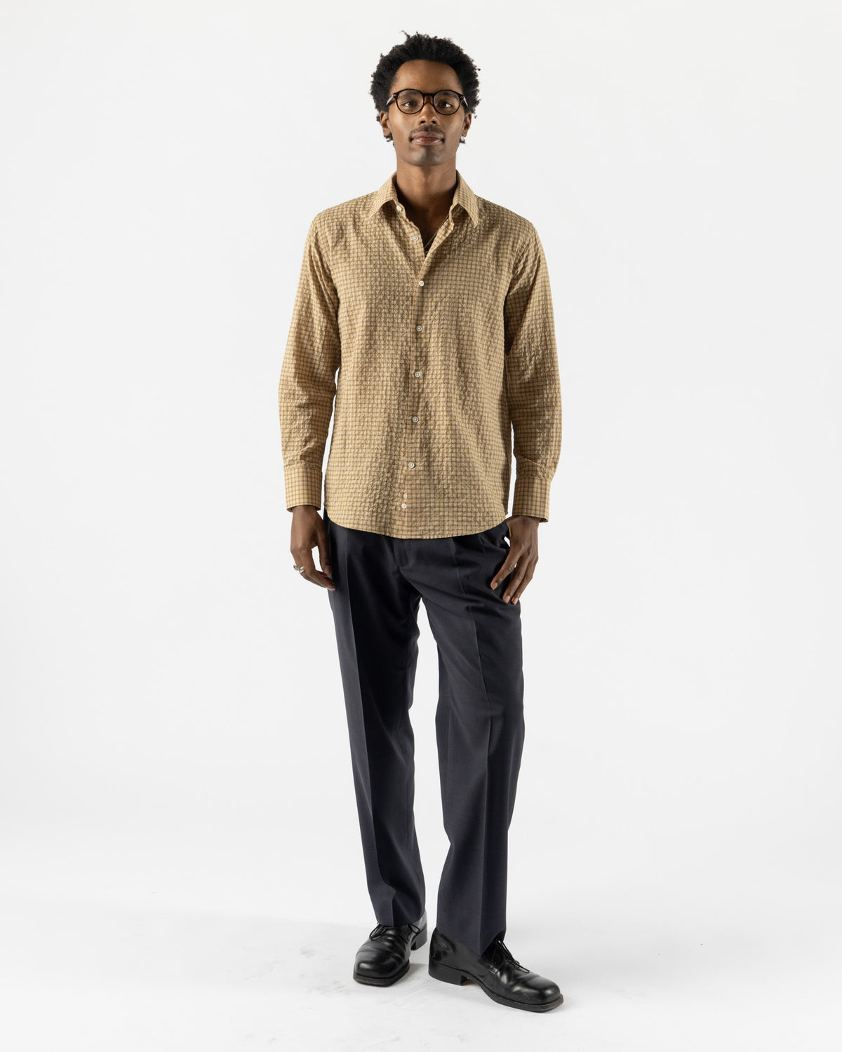 Carter Young Business Shirt in Cedar Check