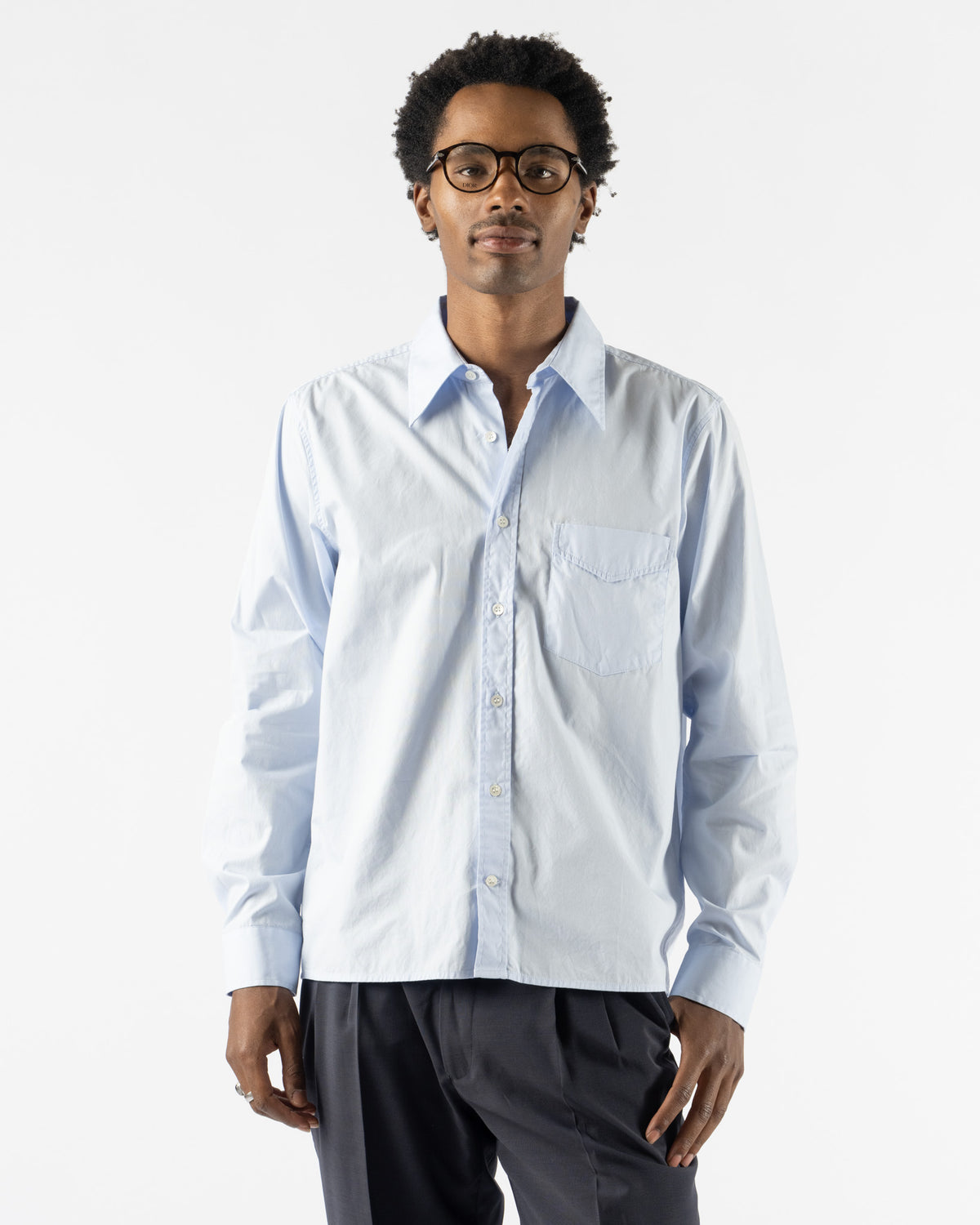 Carter Young Dean Shirt in Columbia Blue