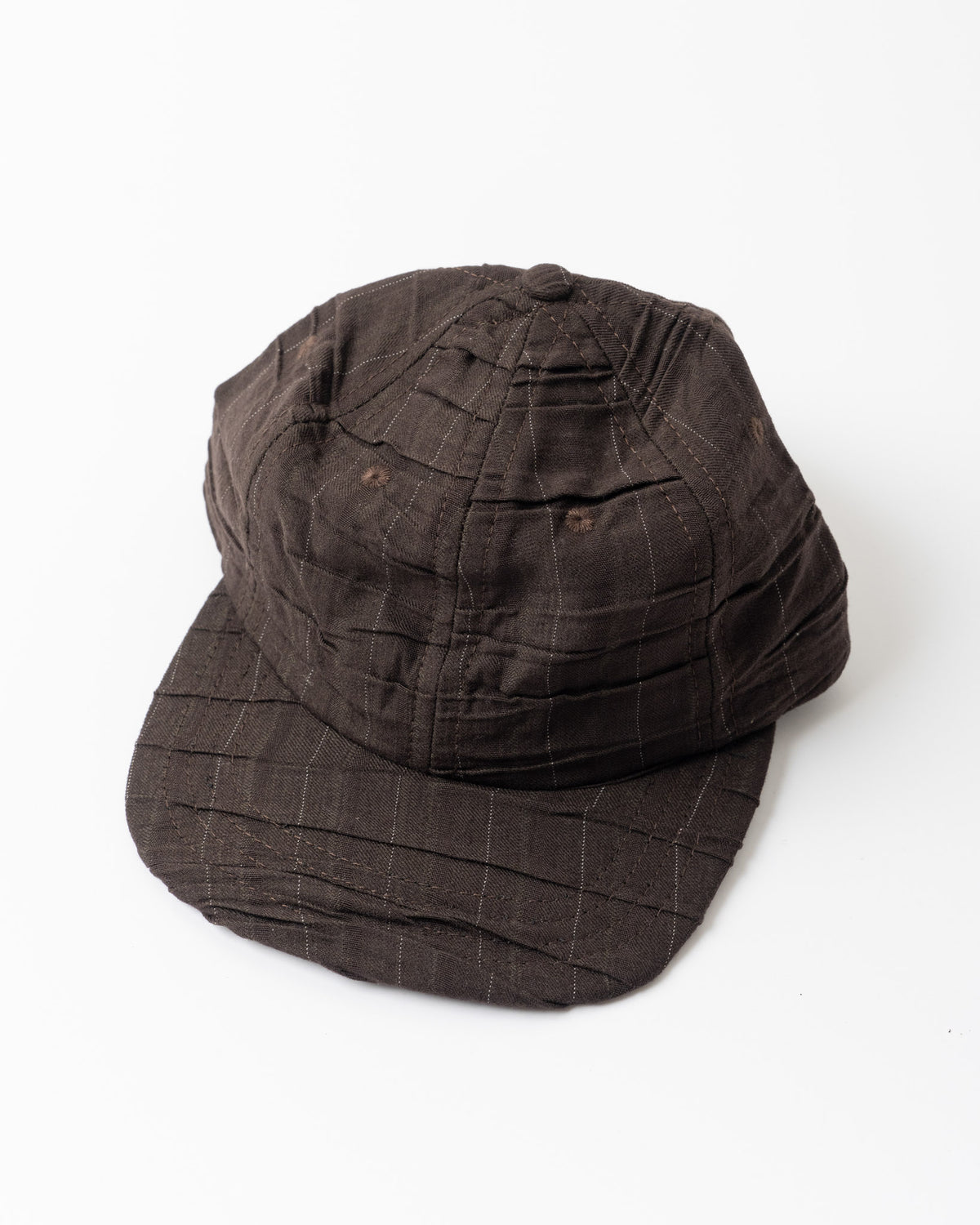 Colbo Winter Cap in Crinkled Brown Stripe