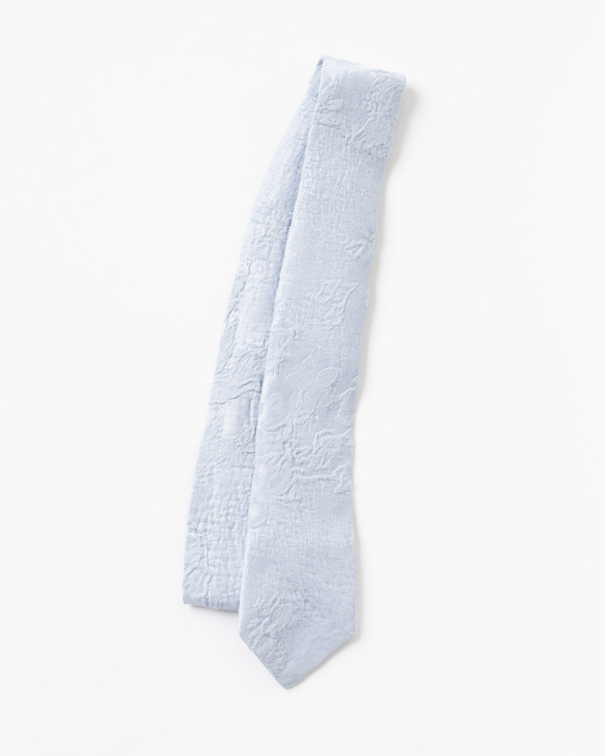 Small Talk Silk Wool Jacquard Necktie in Pale Blue