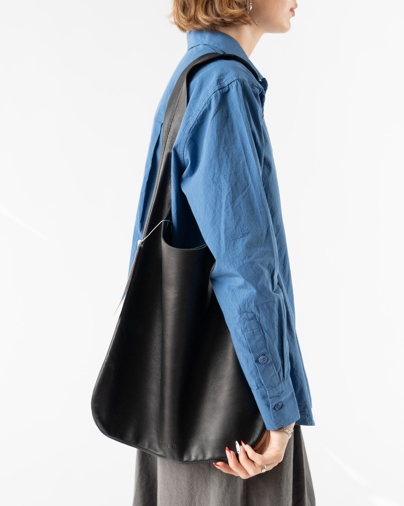 Pien Night Leather Shoulder Tote