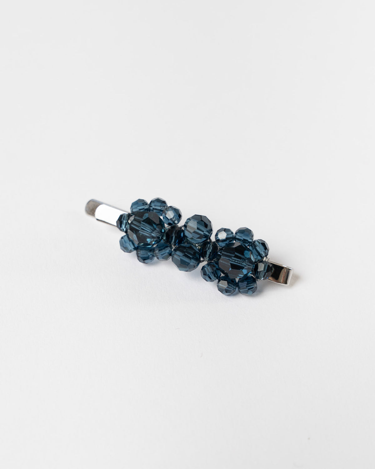 Simone Rocha Crystal Hairslide in Smoke At Simone Rocha, Twisted Curls and Appliqué Ribbons Add a  main image 3