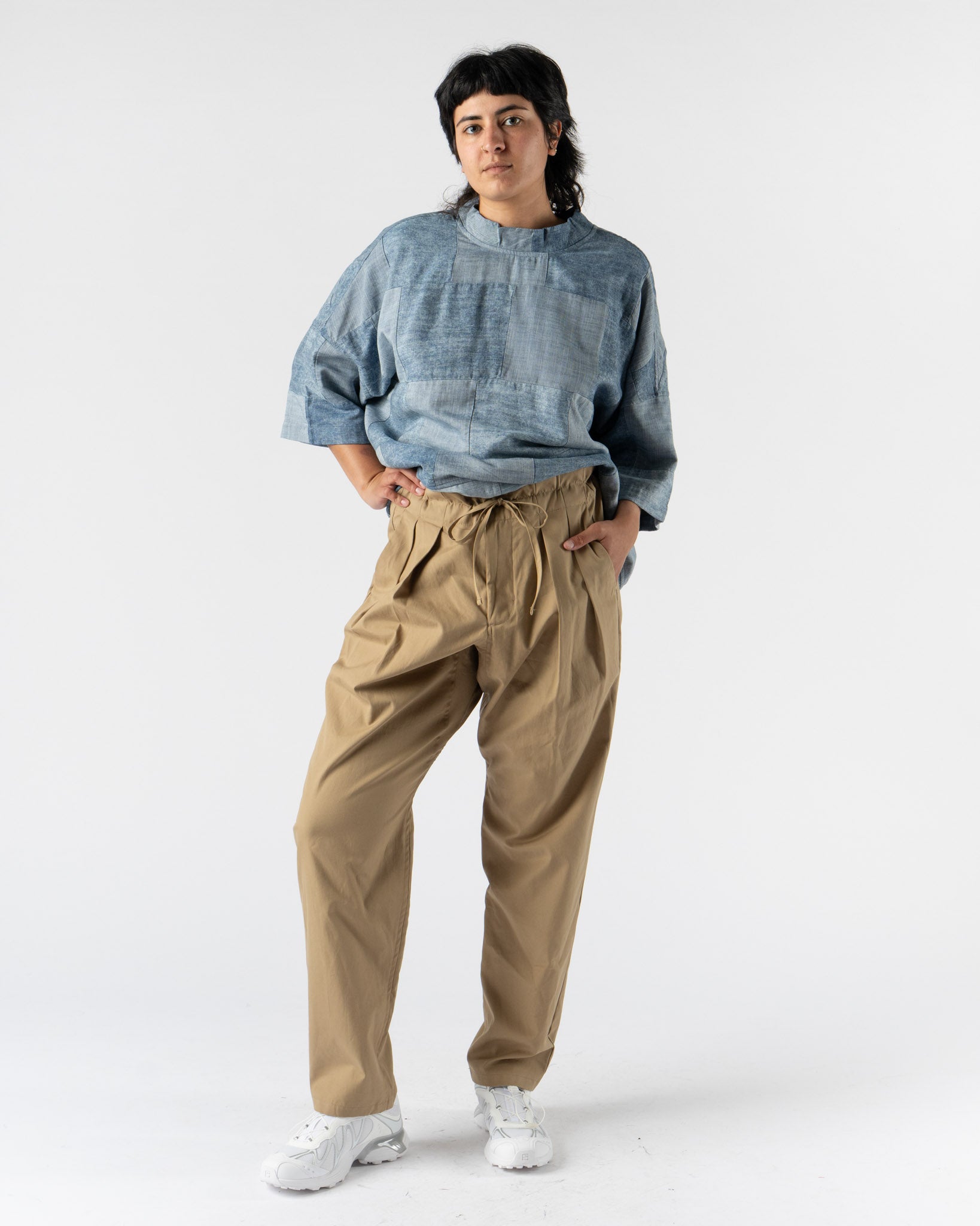 Monitaly Drop Crotch Pants in Khaki