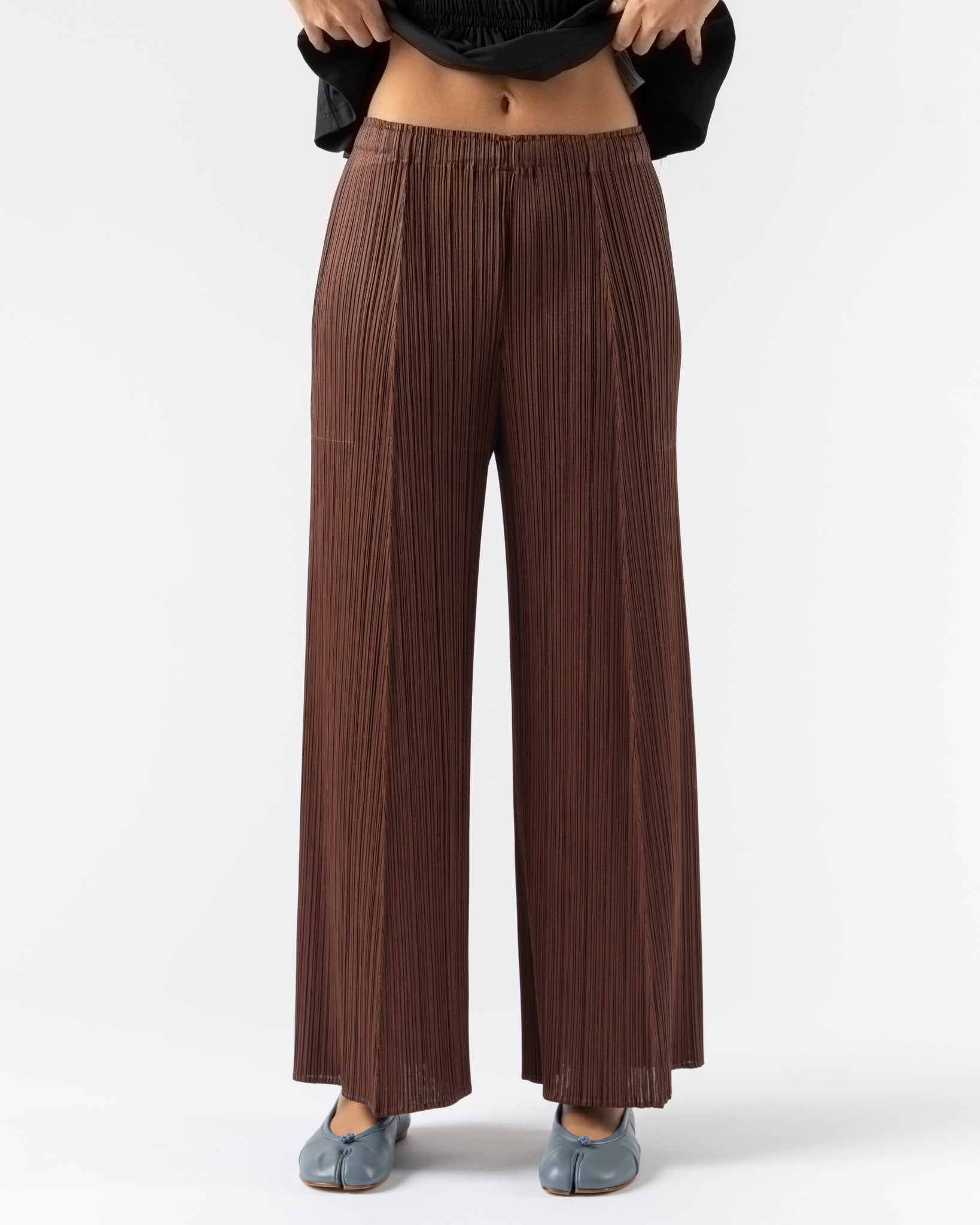 Pleats Please Issey Miyake Monthly Colors November in Brown