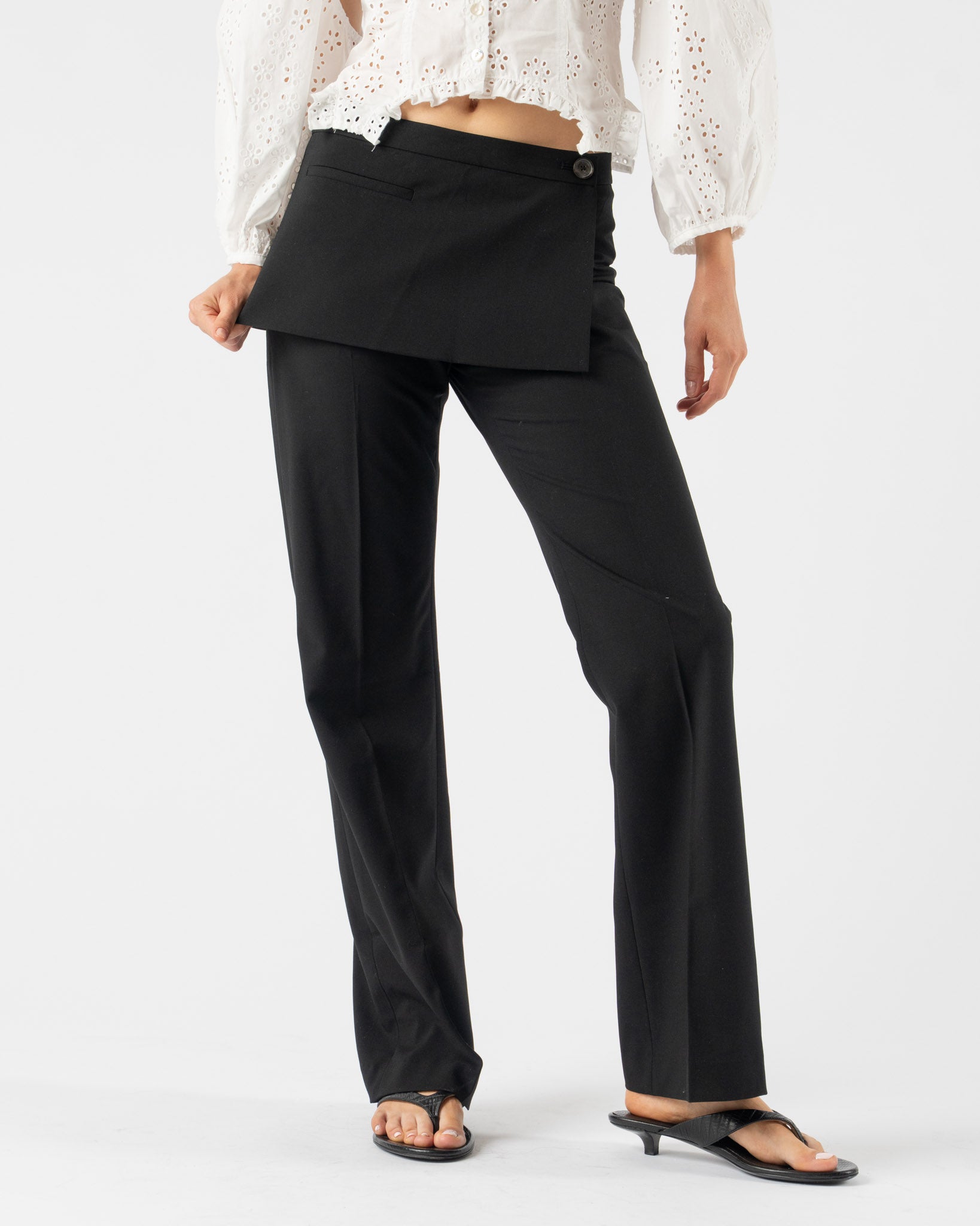Sandy Liang Mulberry Pant in Black