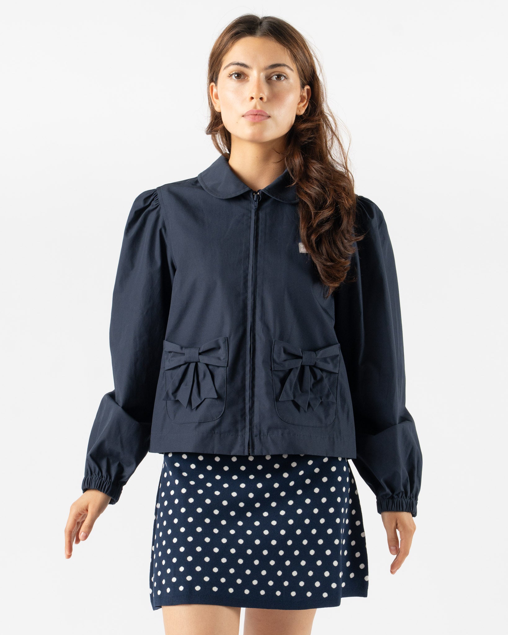 Sandy Liang Necco Jacket in Navy