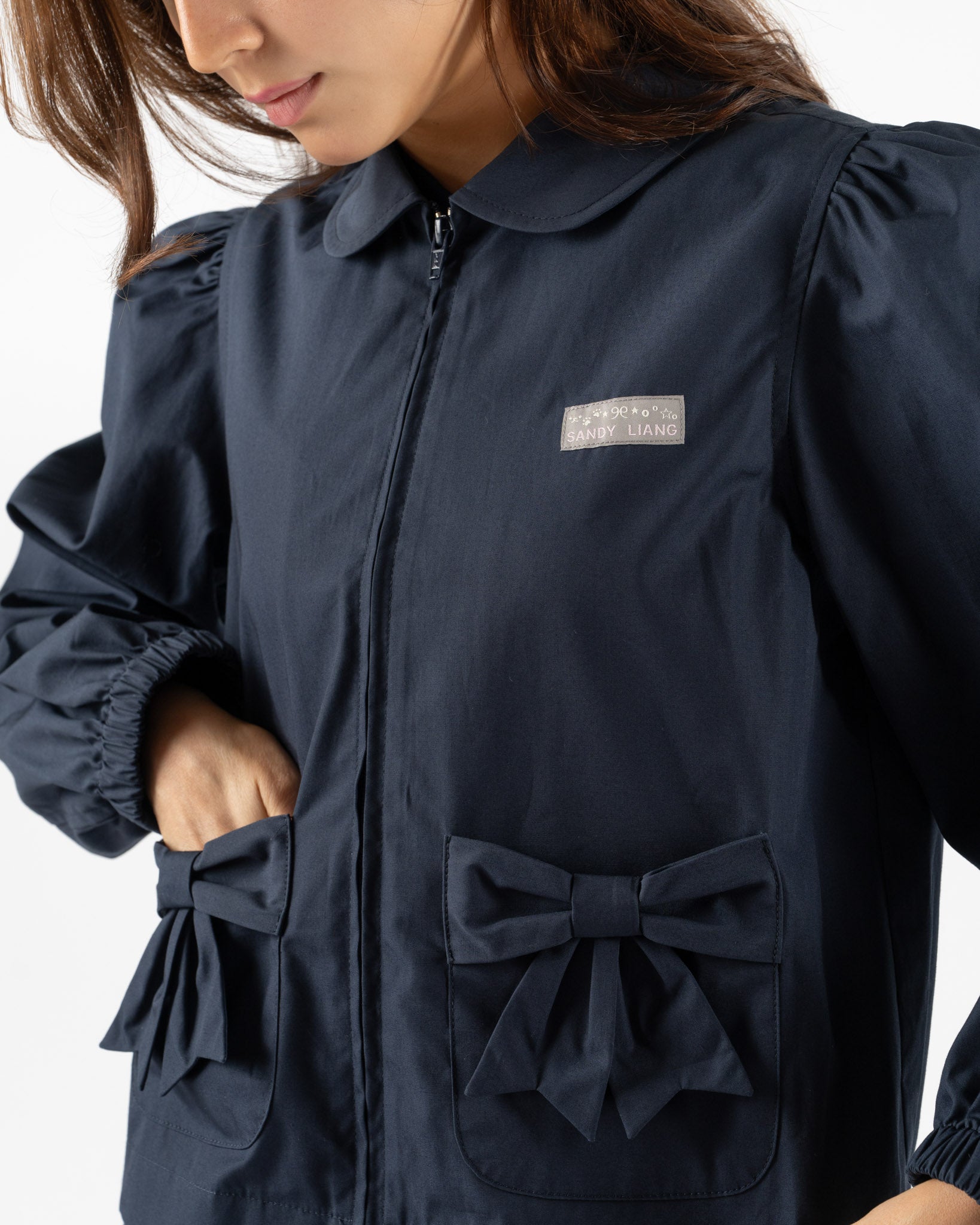 Sandy Liang Necco Jacket in Navy