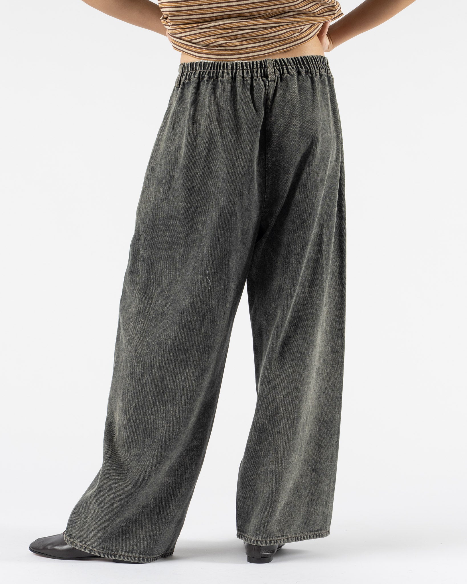 Cordera Washed Denim Straight Pants